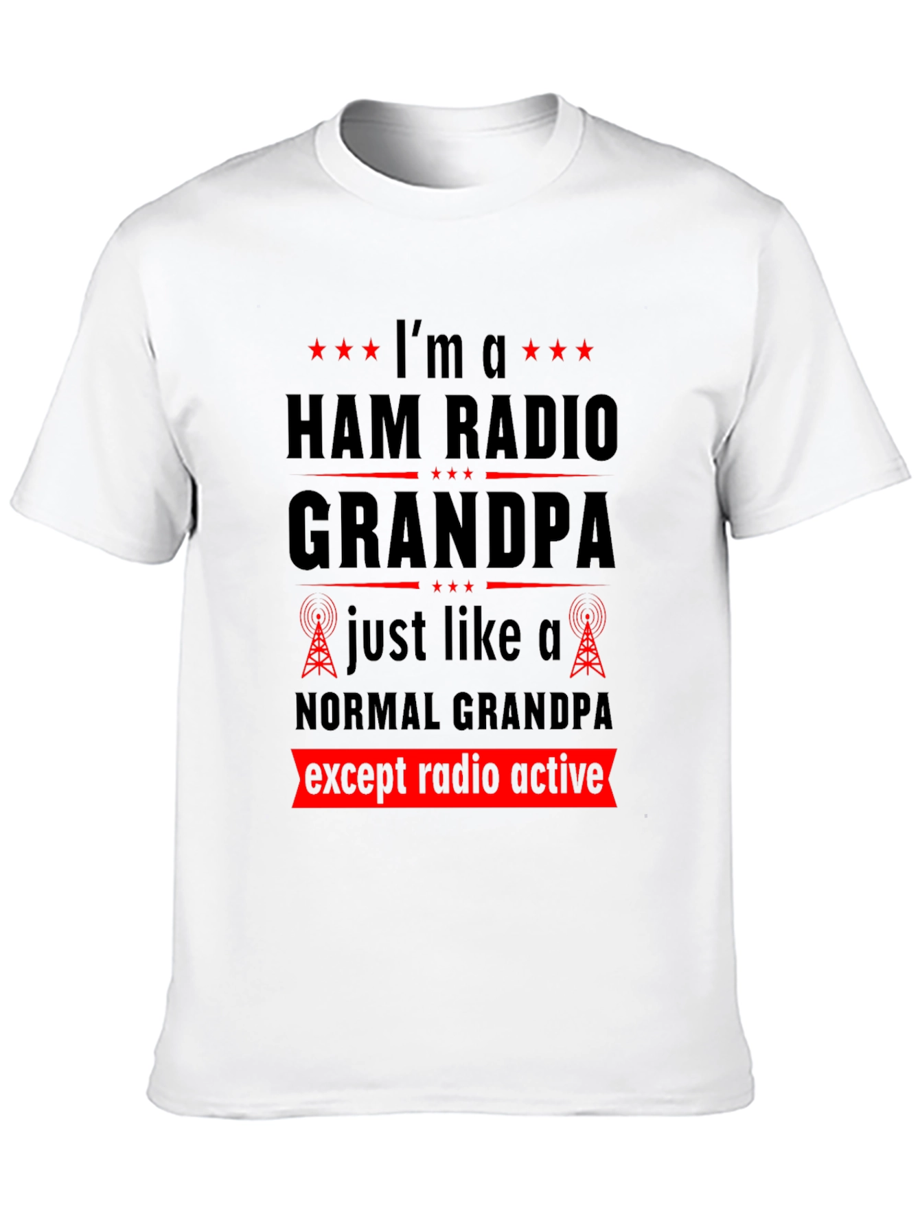 Black Ham Radio Grandpa T-Shirt view 10