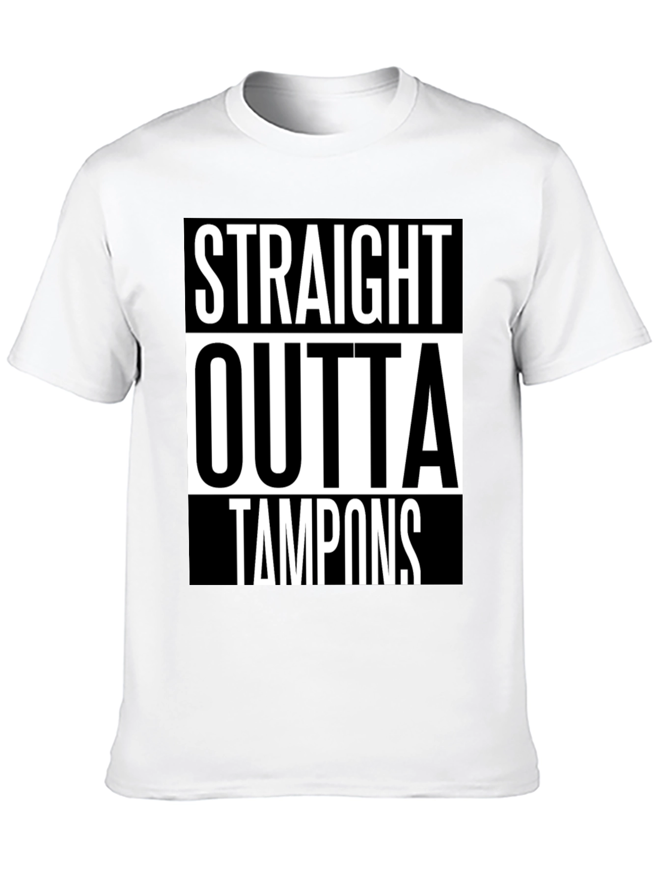Black Straight Outta Tampons Graphic Tee view 10