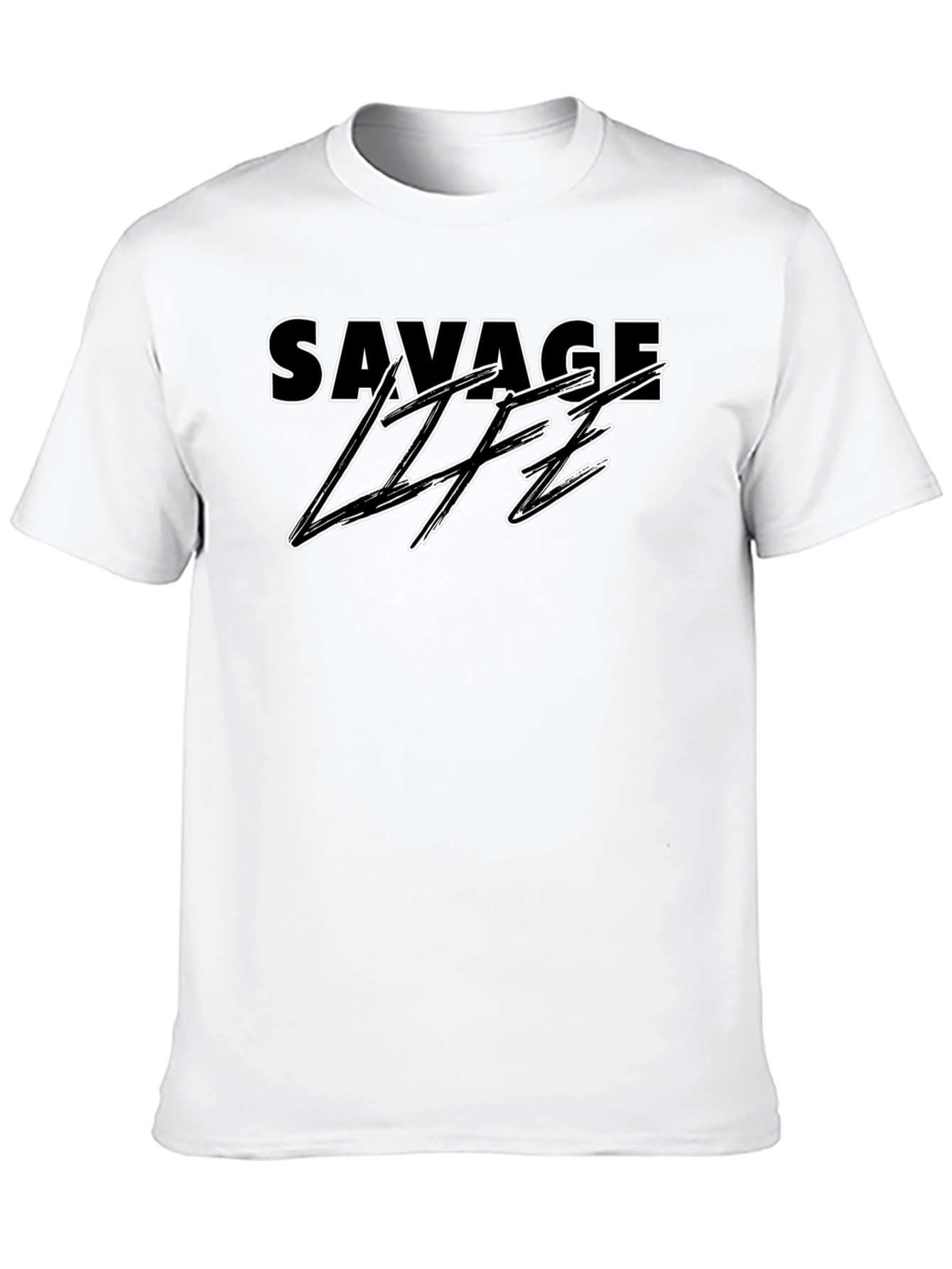 Black Savage Life Black Graphic T-Shirt view 10