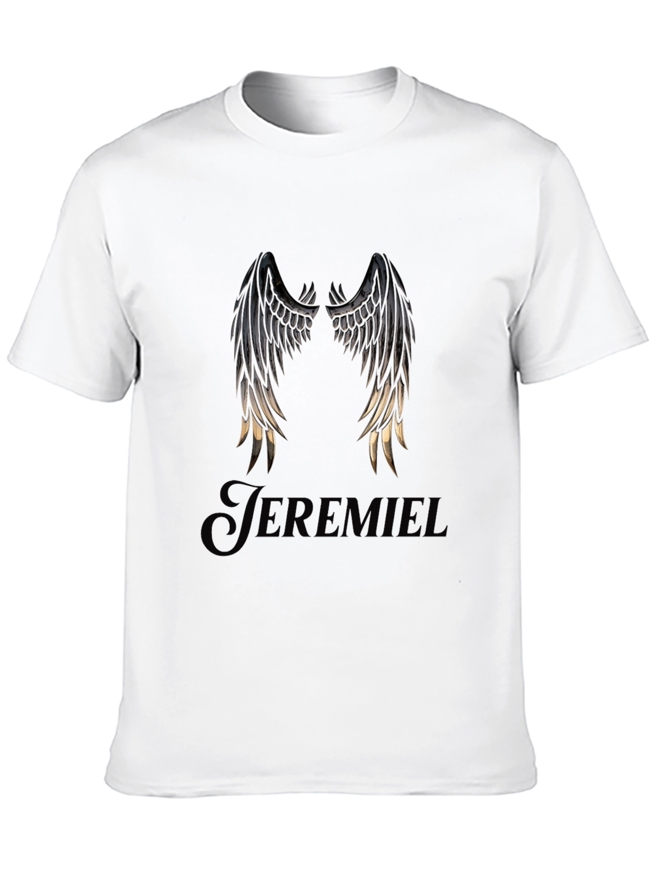 Black Jeremiel Wings Graphic T-Shirt - Black view 10