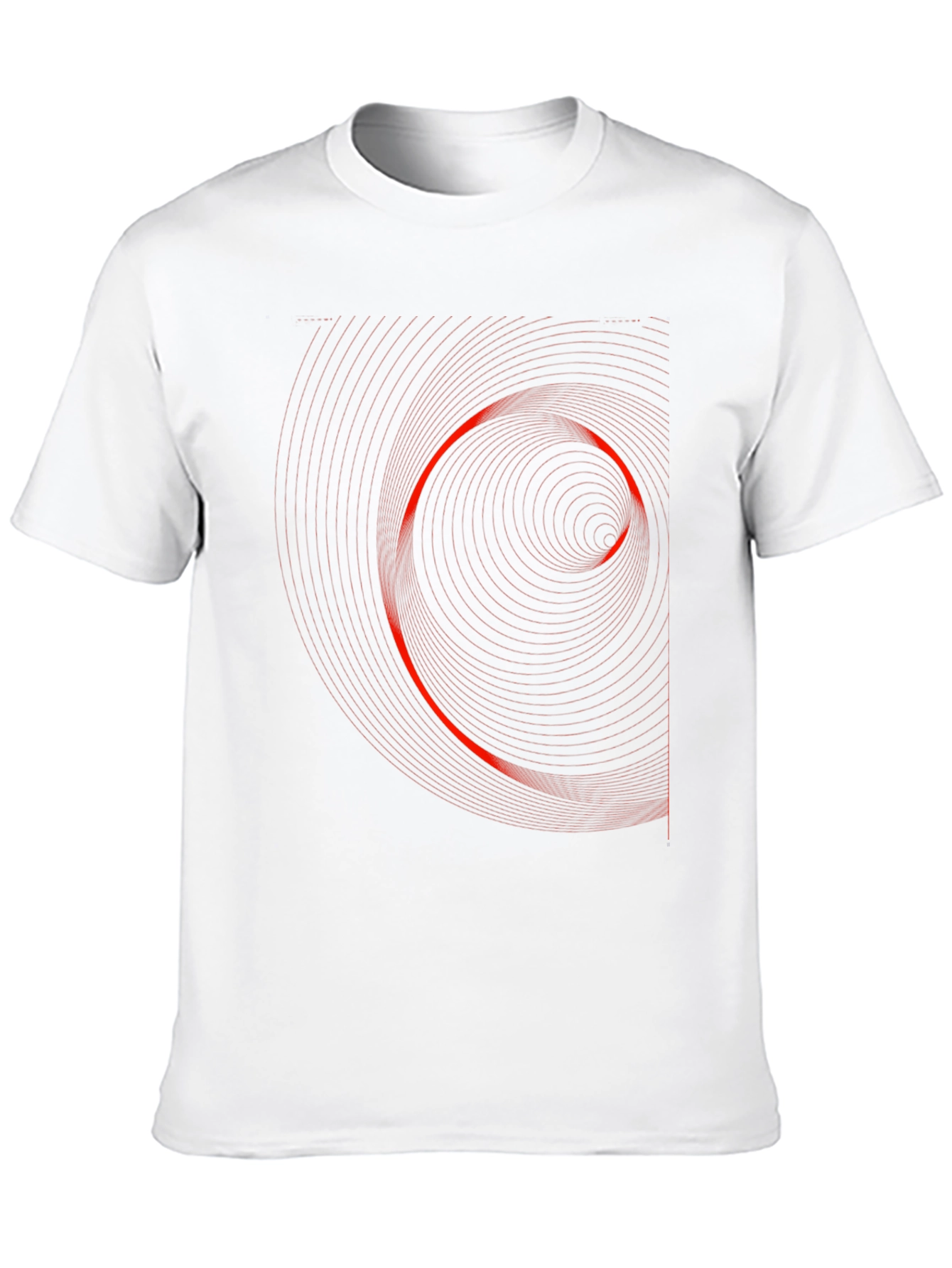 Black Geometric Vortex Graphic Tee - Black Cotton T-Shirt view 10