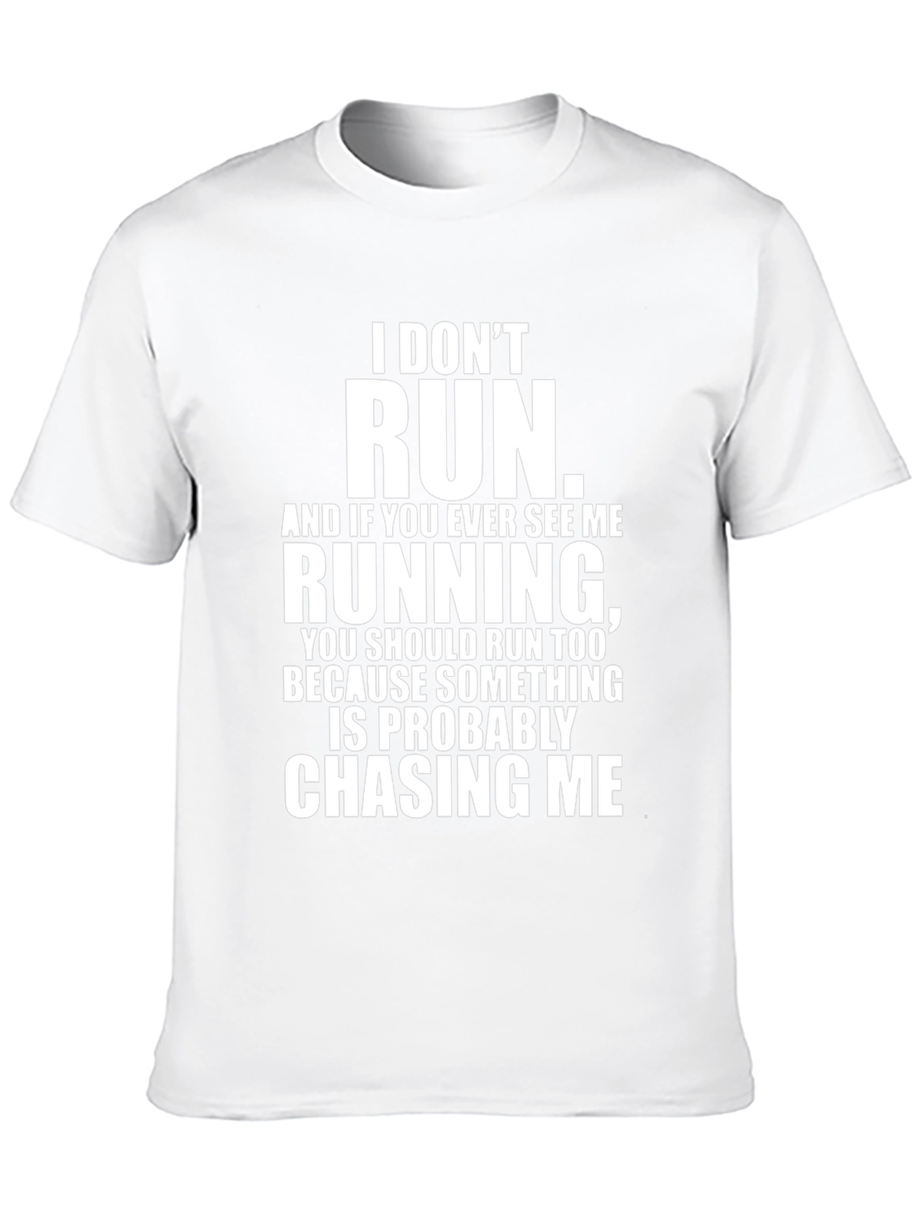 Black Funny 'I Don't Run' Graphic Tee - Black view 10