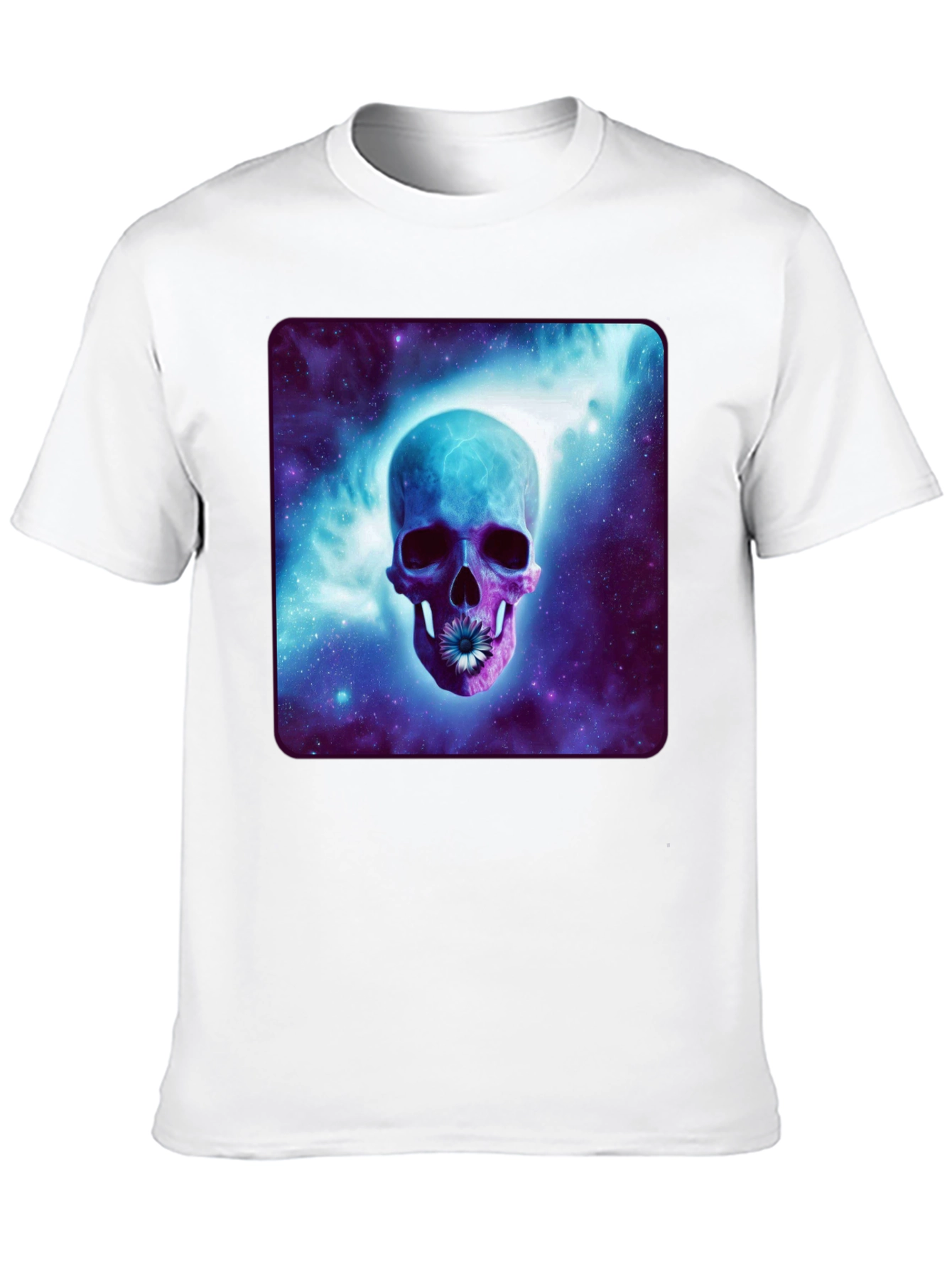 Black Skull Galaxy T-Shirt - Cosmic Design view 10