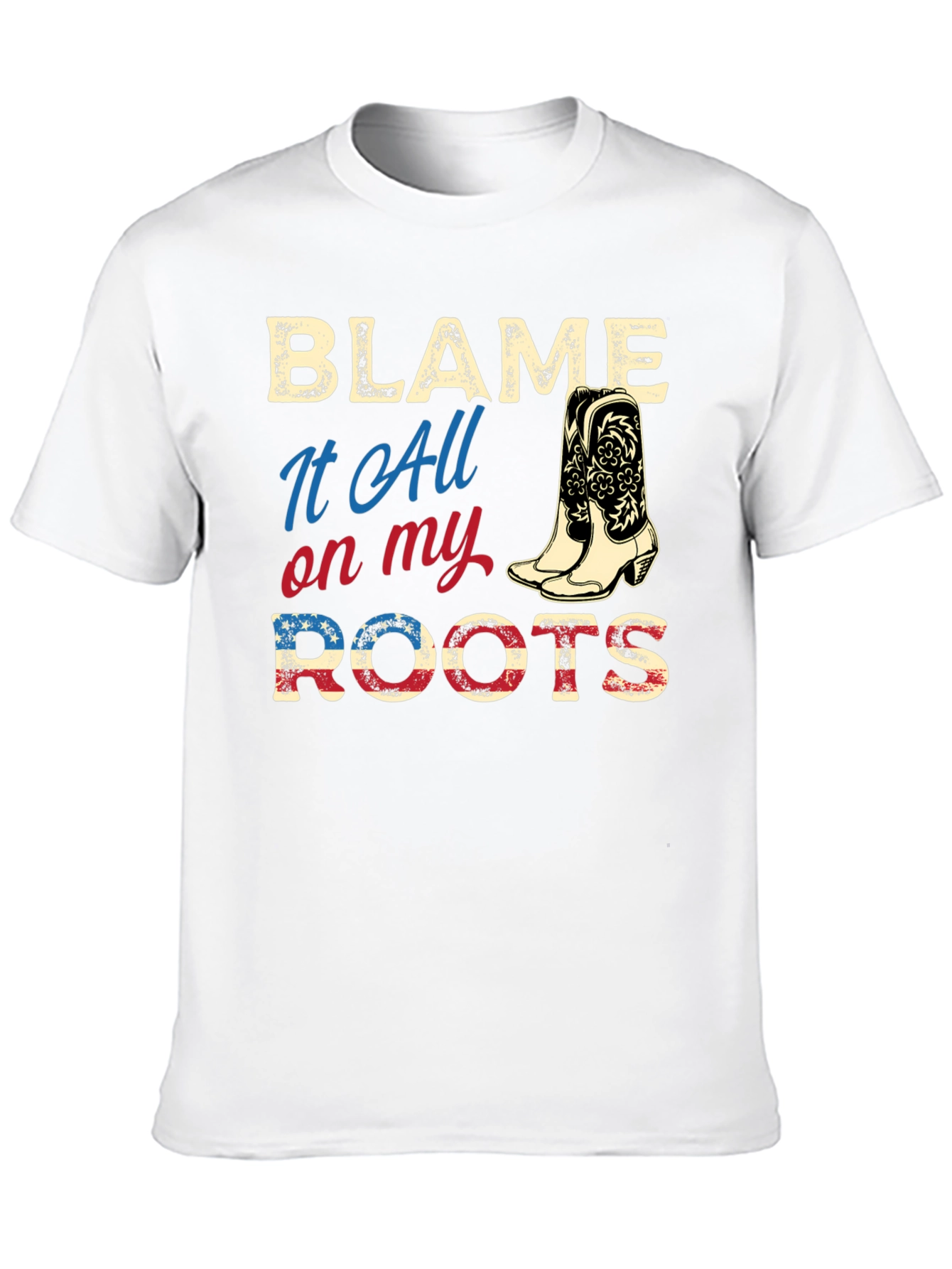 Blame It On My Roots Graphic Tee - 10