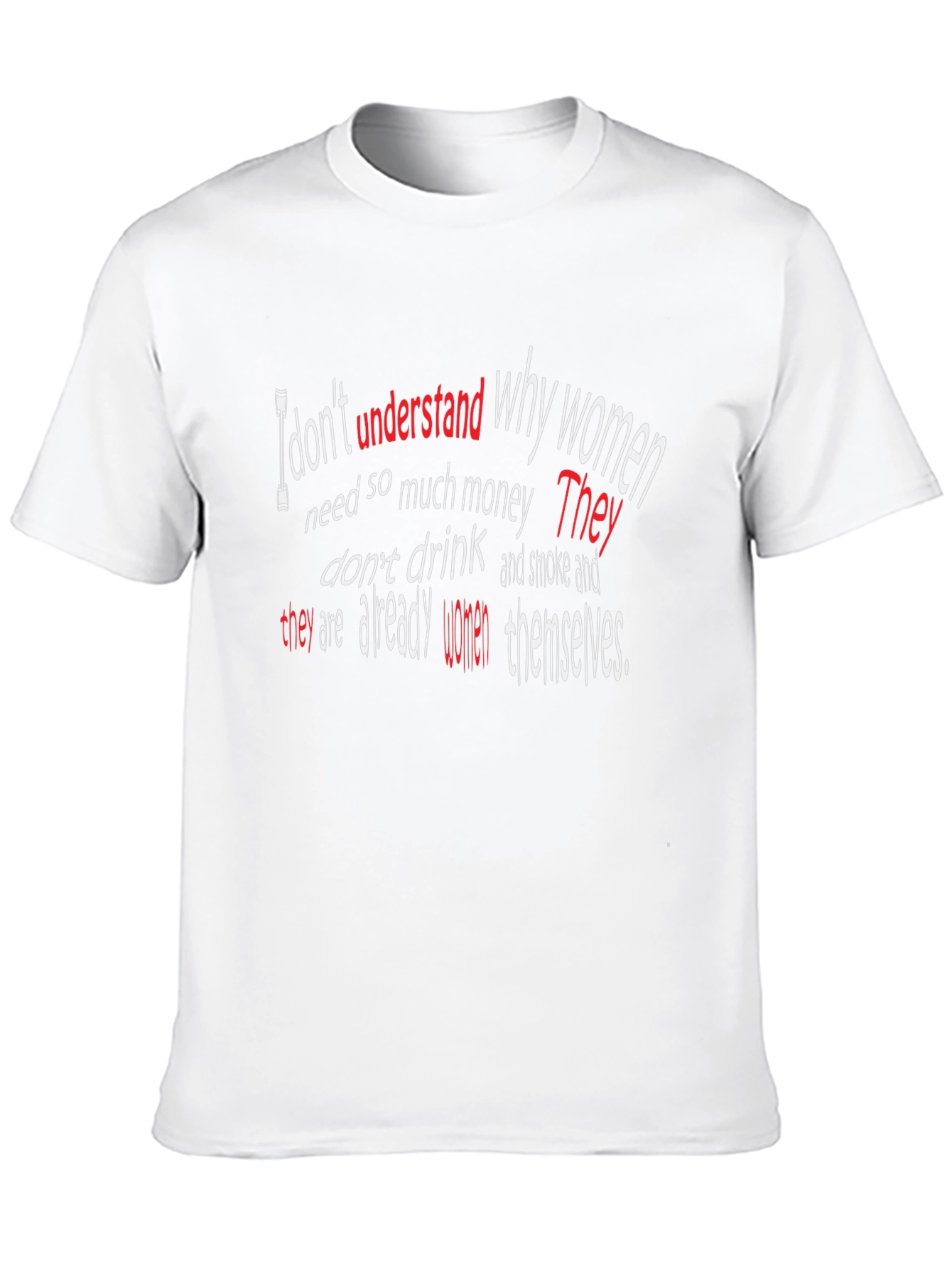 Black Humorous Graphic Print T-Shirt - "I Don't Understand" view 10