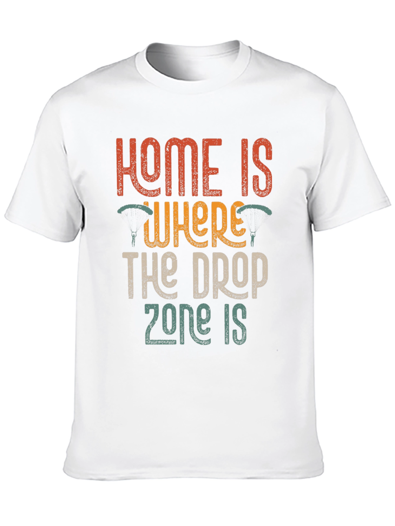 Black Home is Where The Drop Zone Is T-Shirt view 10