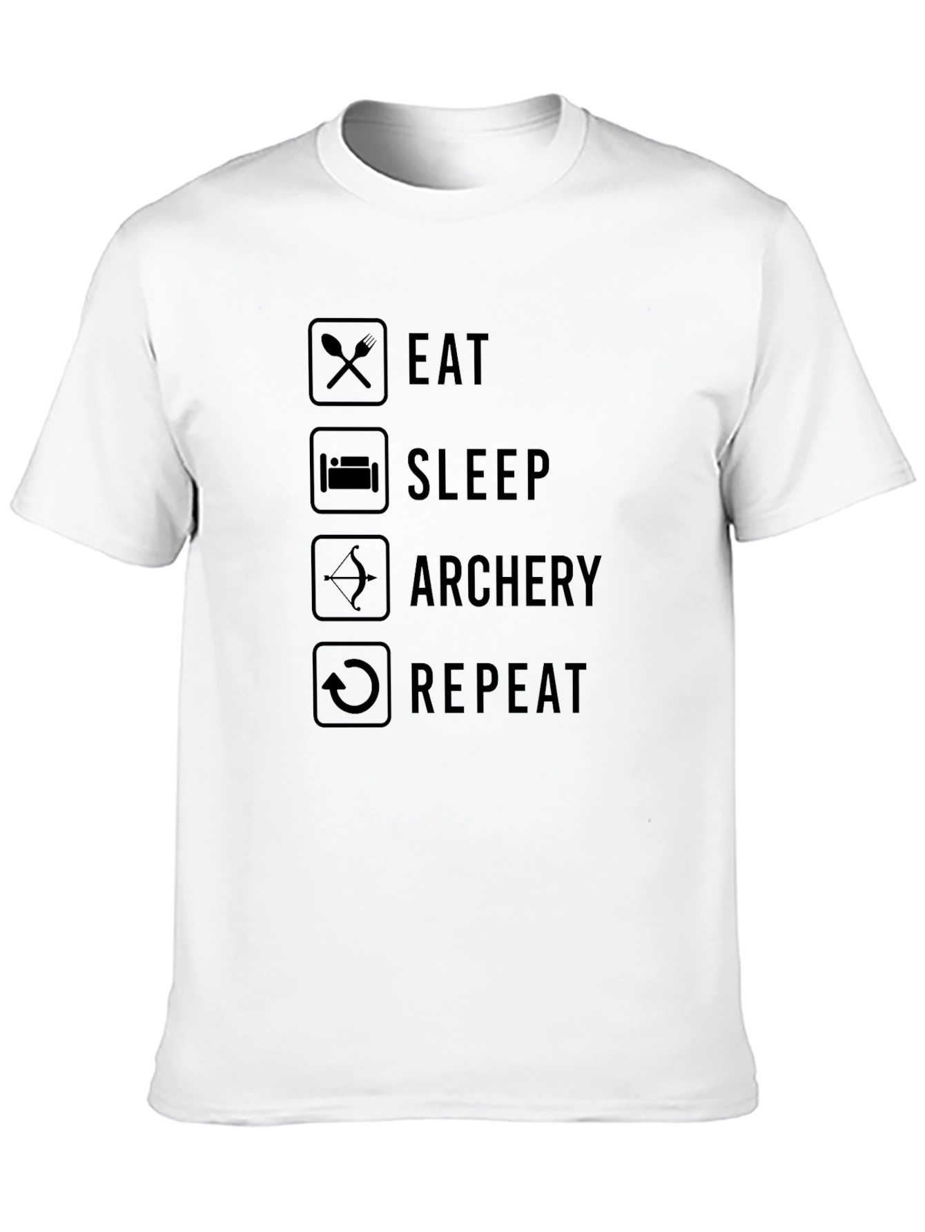 Black Eat Sleep Archery Repeat T-Shirt view 10
