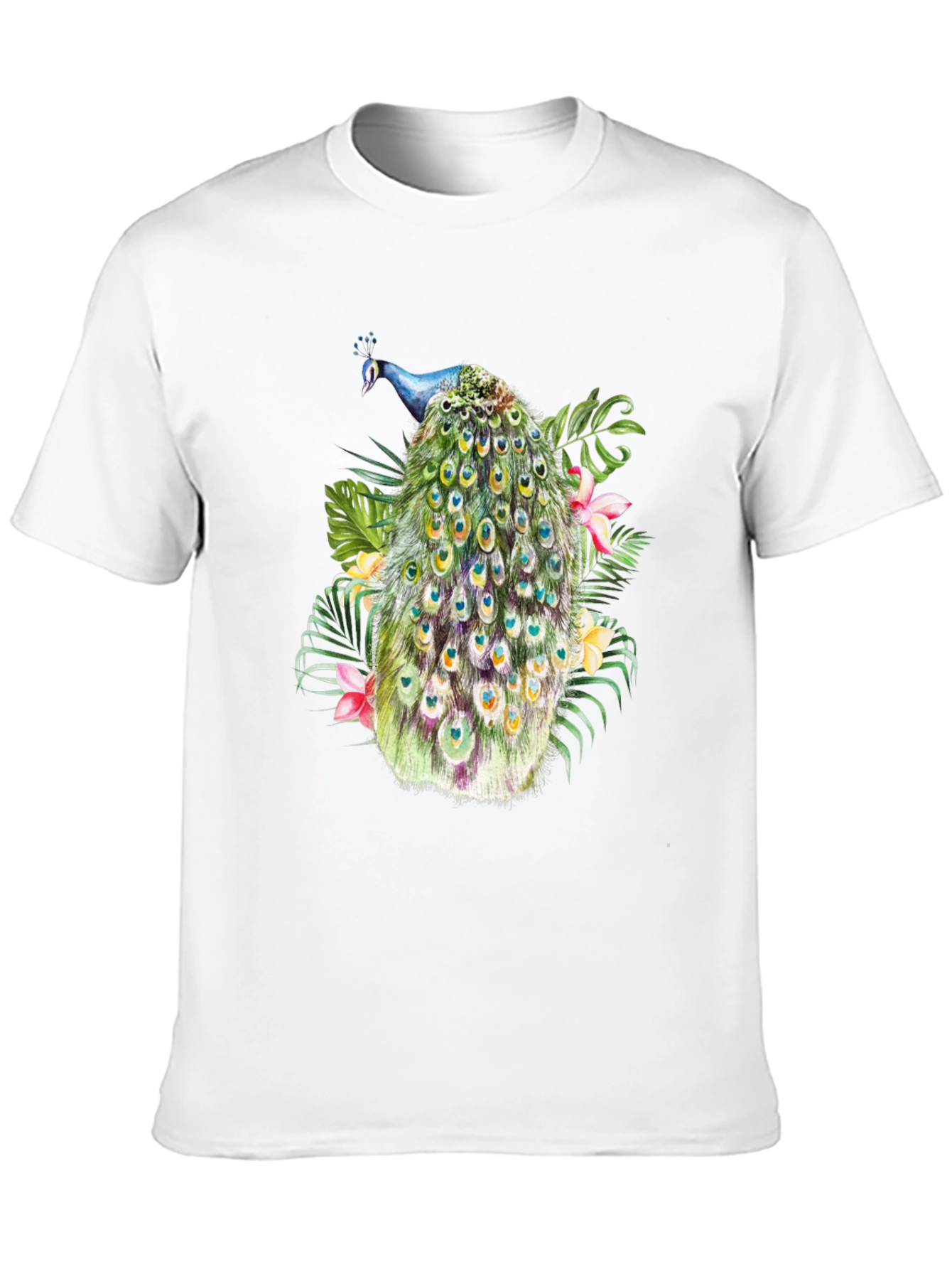 Peacock Graphic Black T-Shirt - 10