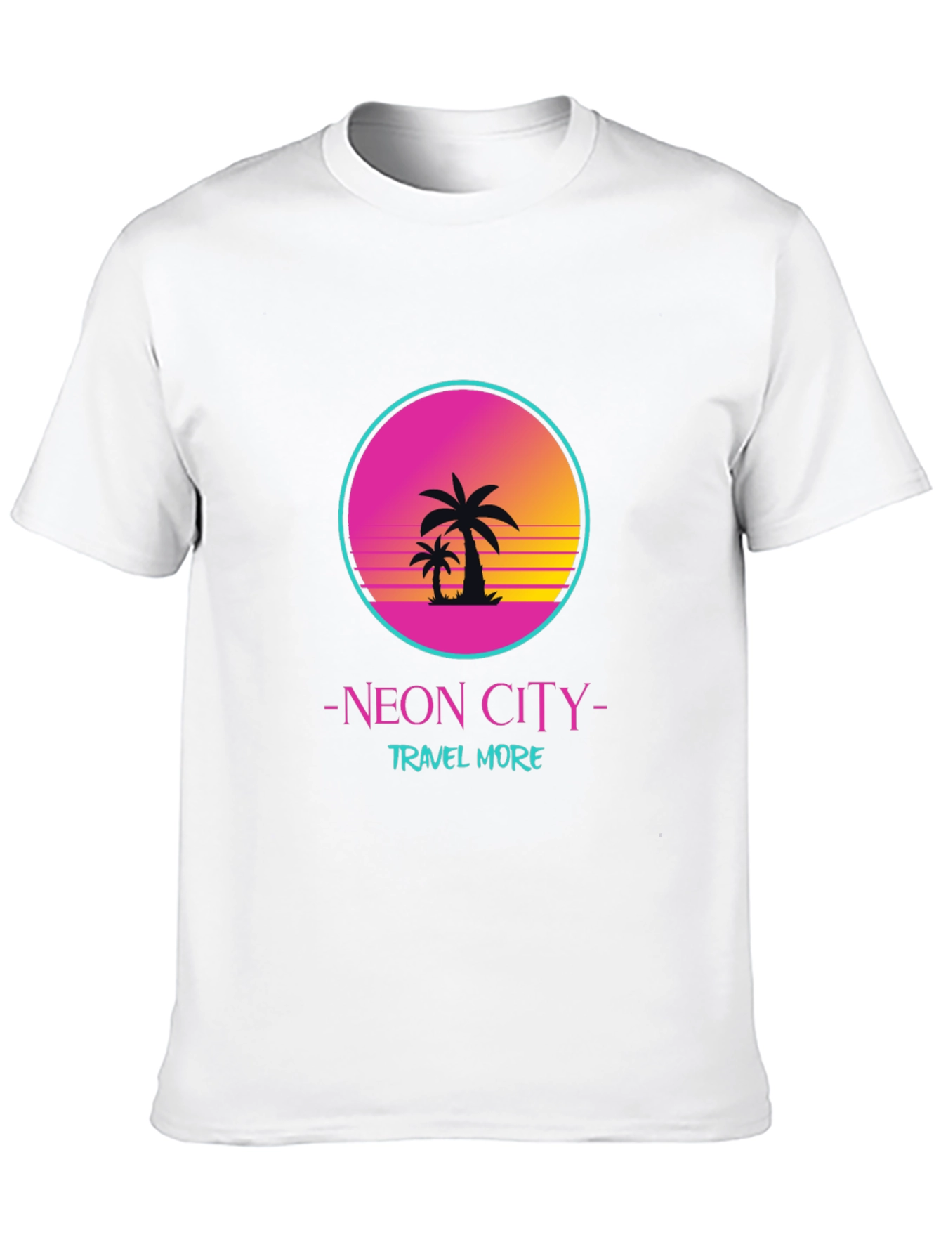 Black Neon City Travel T-Shirt view 10