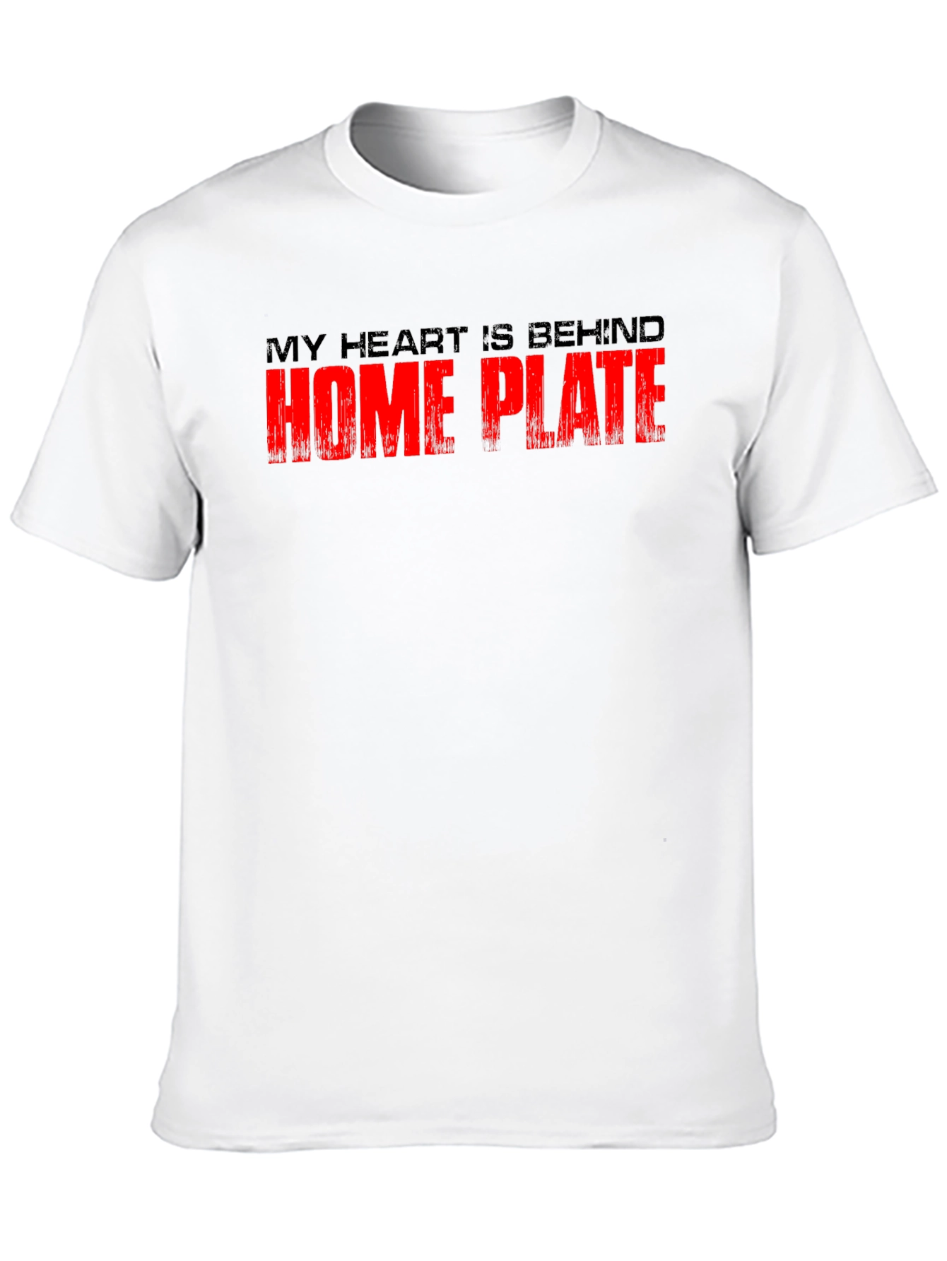 Black Home Plate Baseball Fan T-Shirt view 10