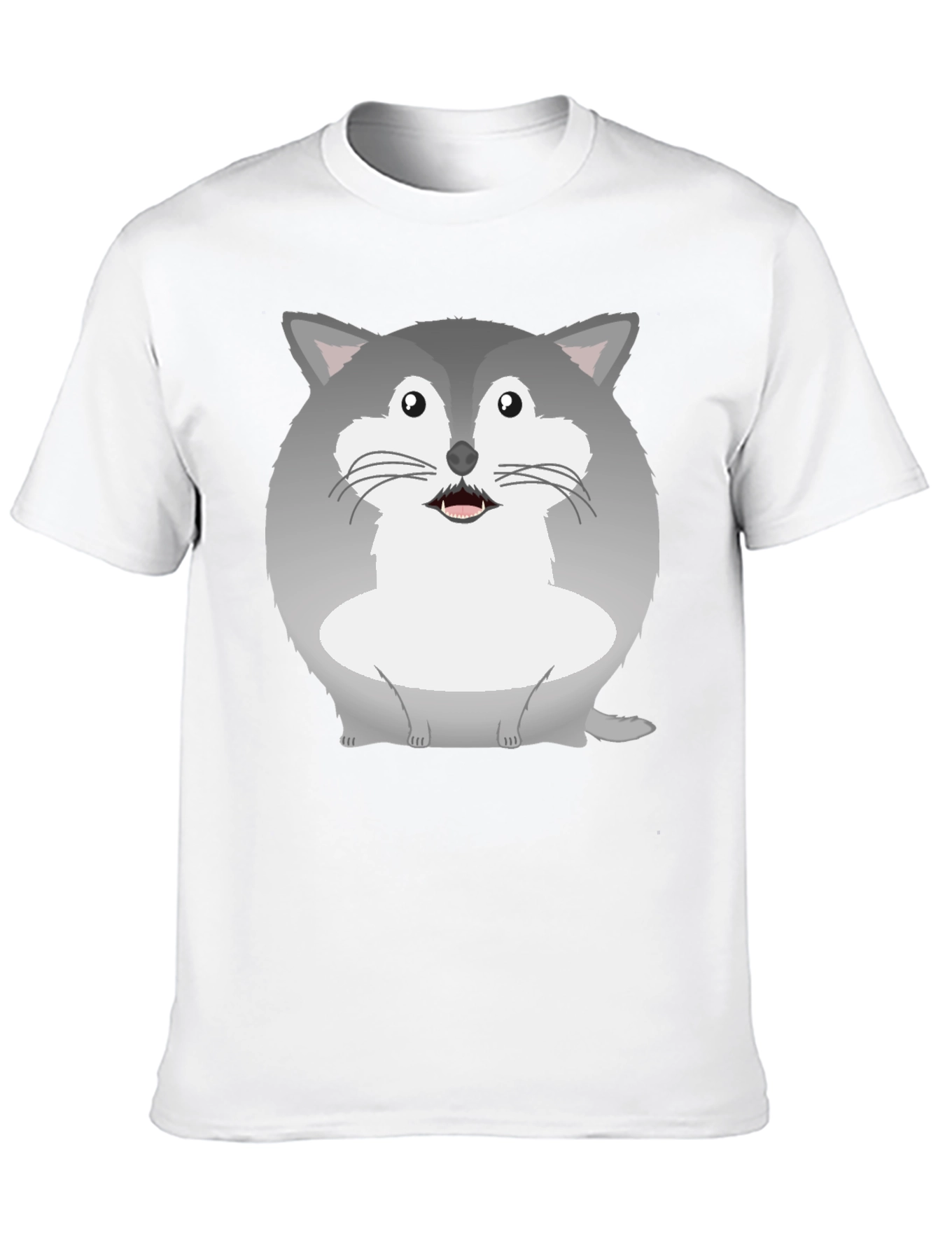 Black Cute Cartoon Raccoon Graphic Tee view 10