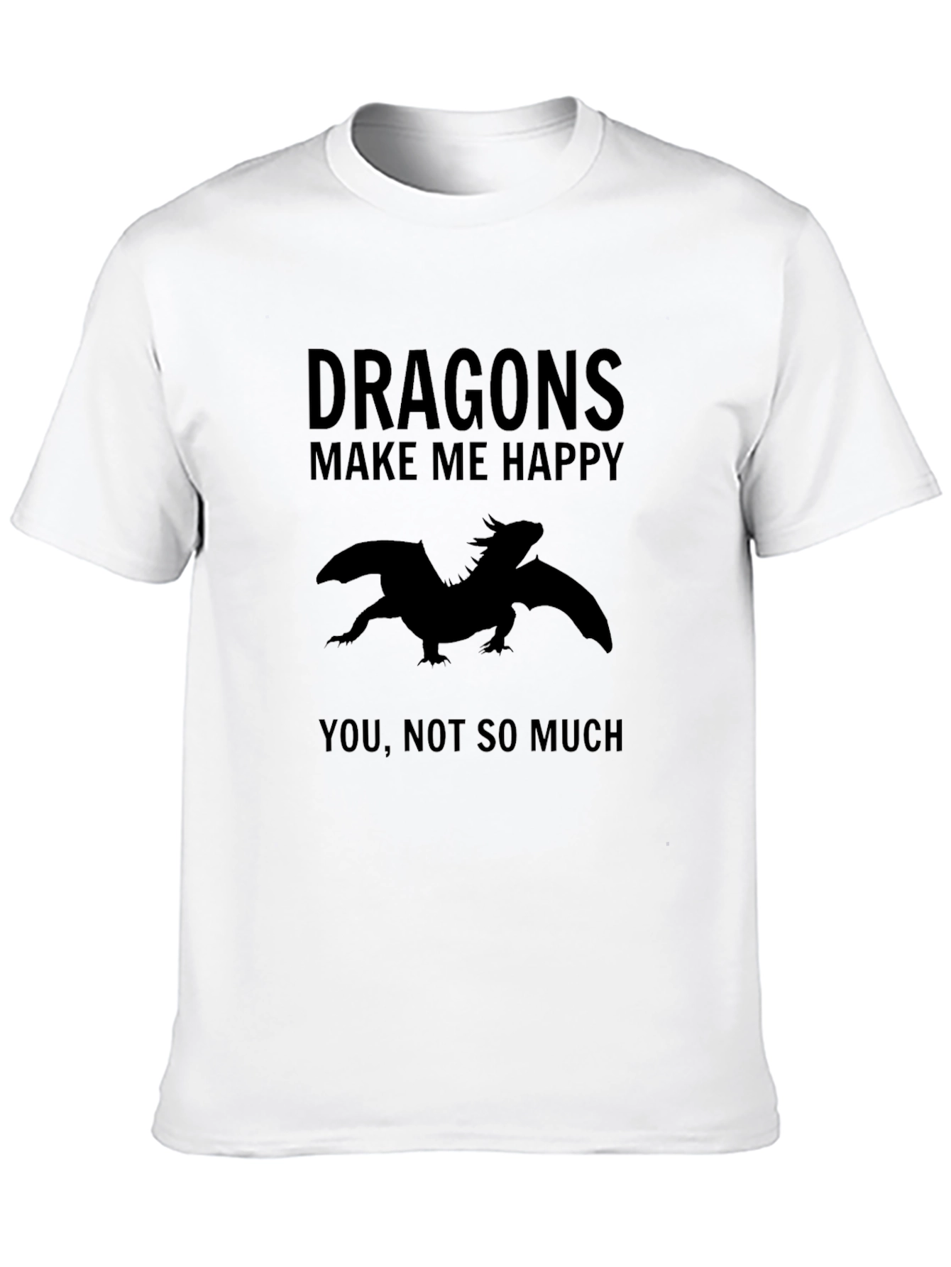 Black Dragons Make Me Happy Funny Graphic Tee view 10