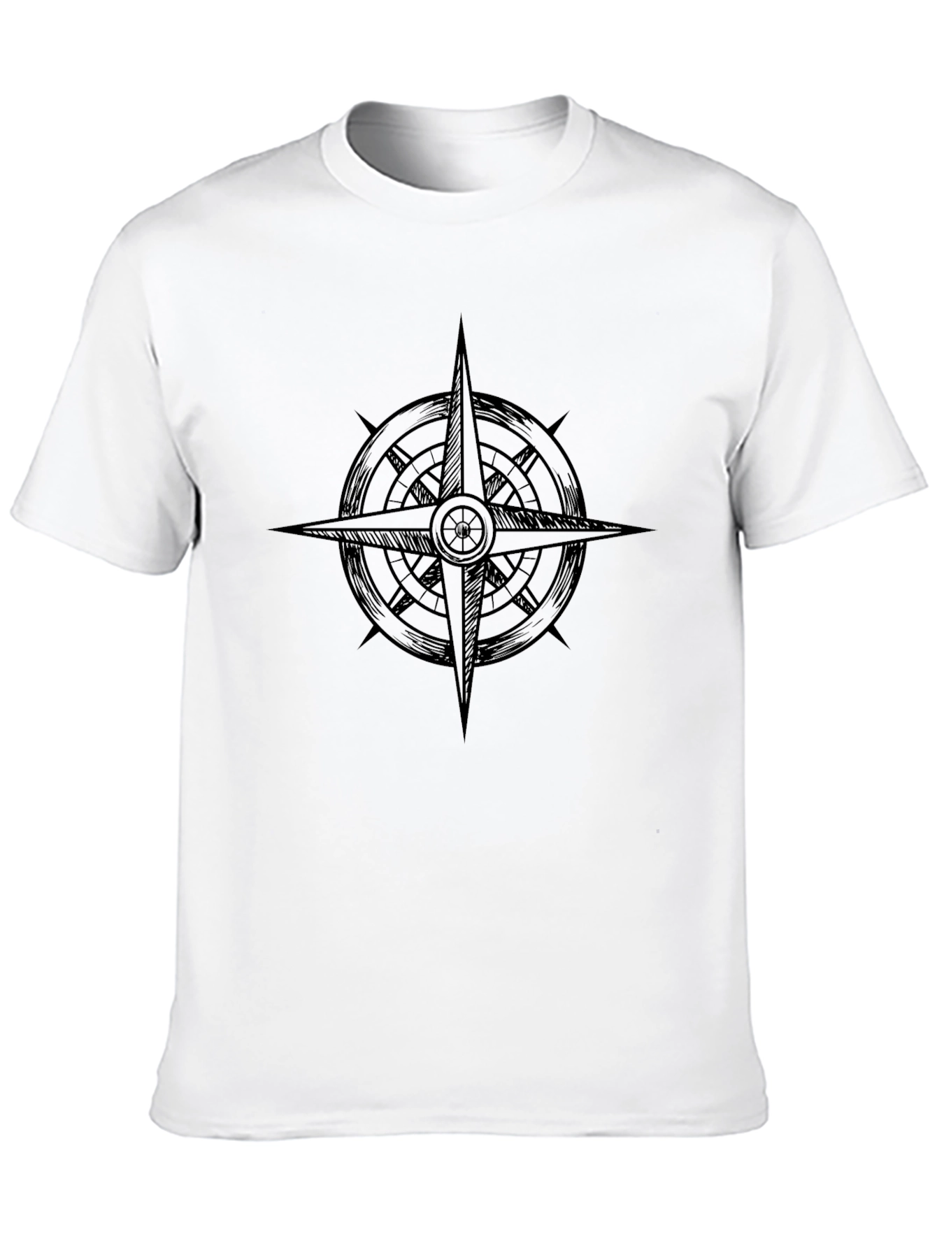 Black Men's Black Compass Graphic Tee view 10