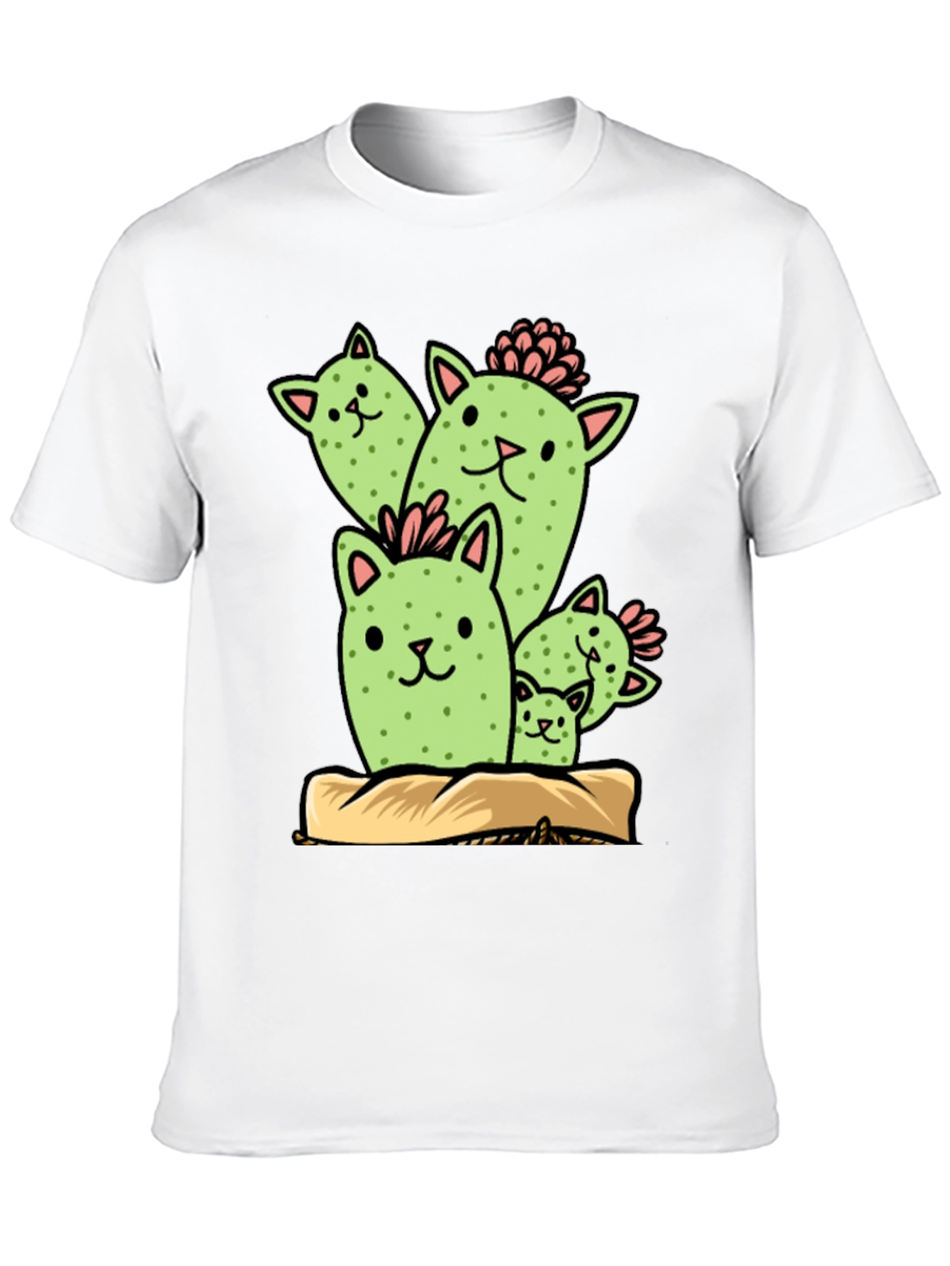 Black Cat Cactus Graphic Tee - Funny Plant Lover Shirt view 10