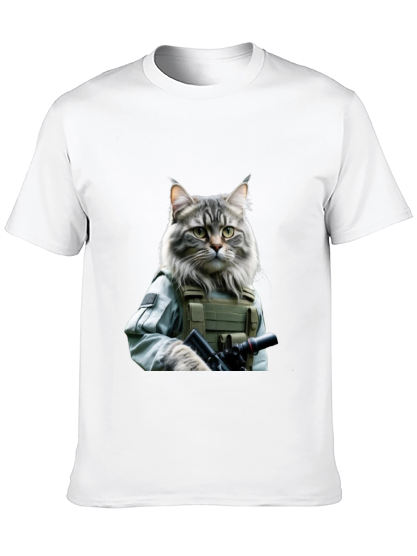 Black Tactical Cat T-Shirt - Military Style view 10