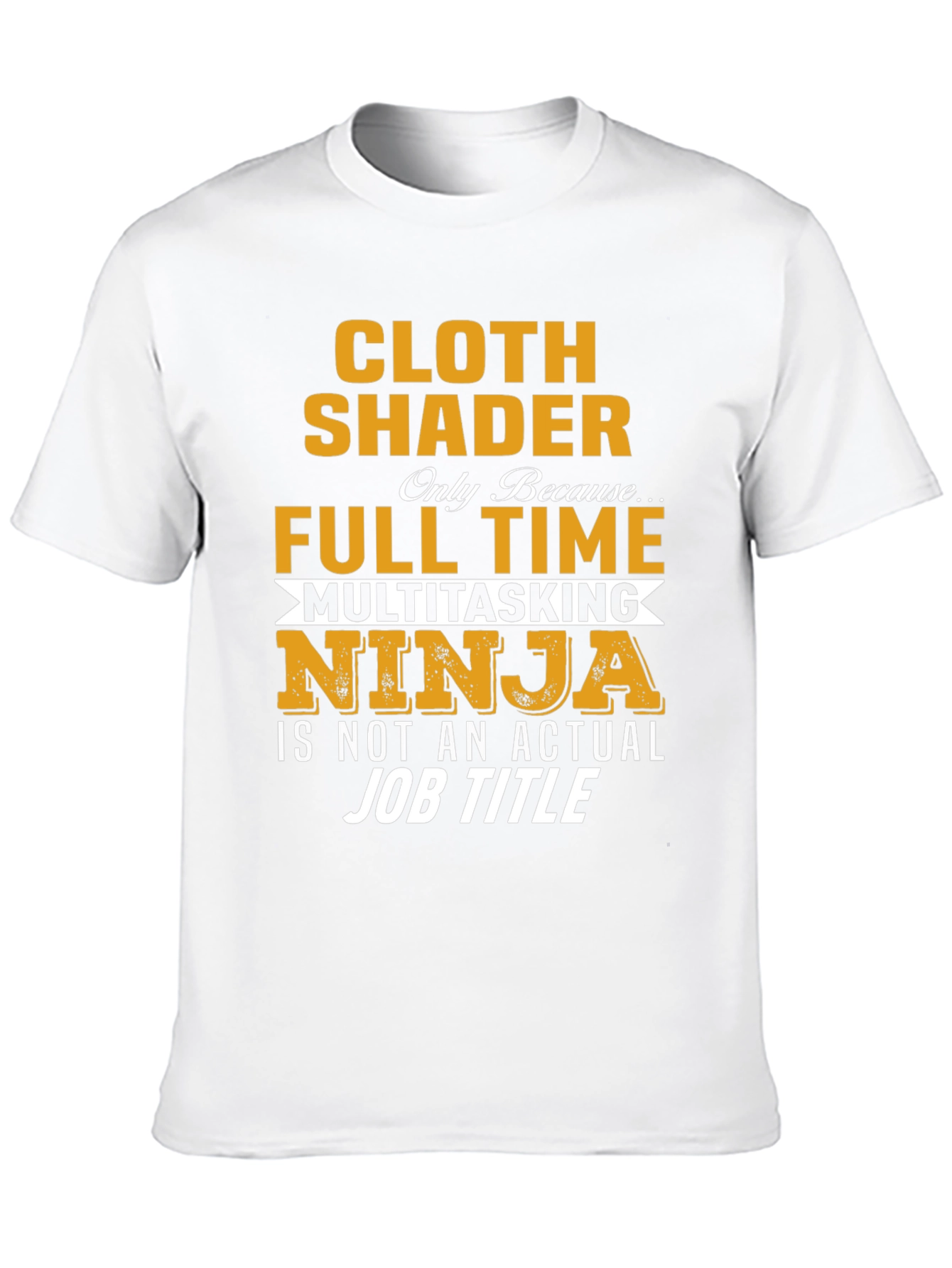 Black Cloth Shader Full Time Ninja T-Shirt view 10