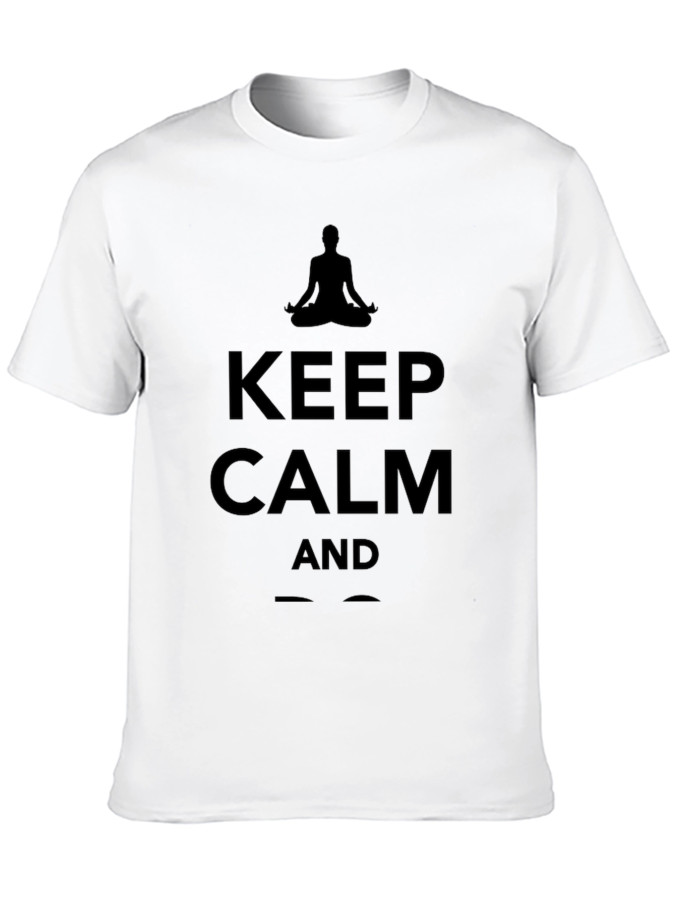 Black Keep Calm Yoga Meditation Black T-Shirt view 10