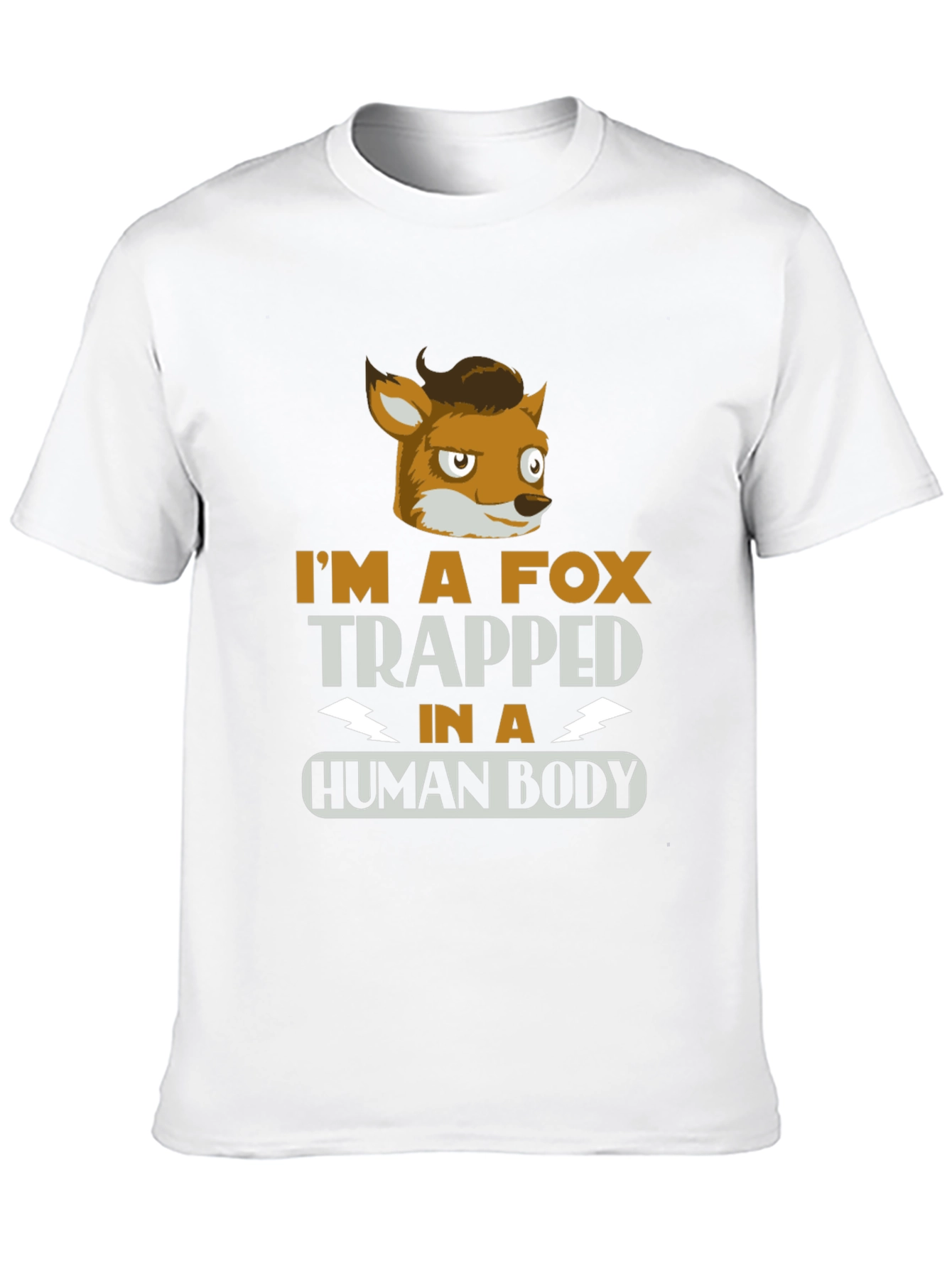Black I'm A Fox Trapped in a Human Body T-Shirt view 10