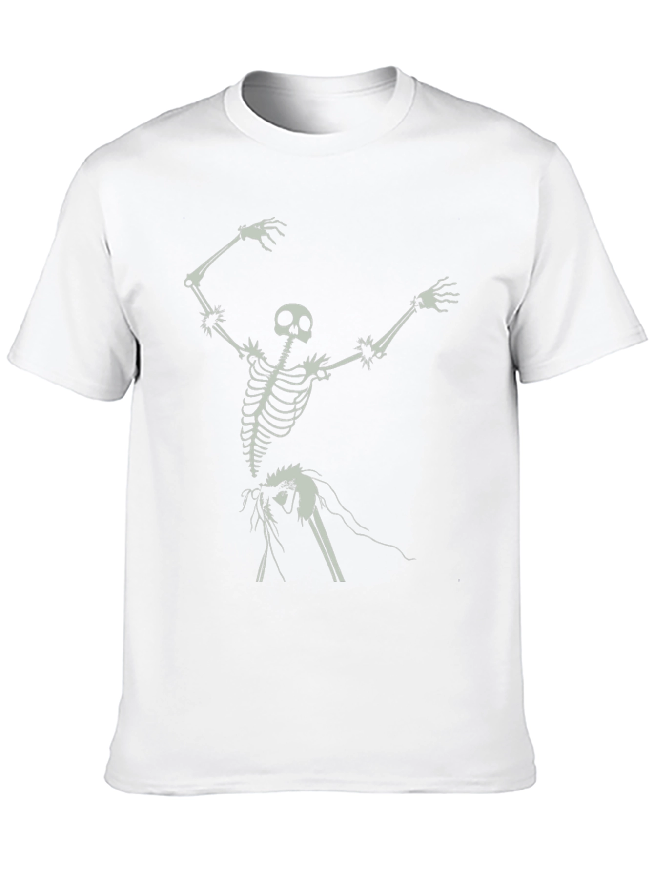 Black Skeleton Ribcage Graphic T-Shirt - Black Cotton Tee view 10