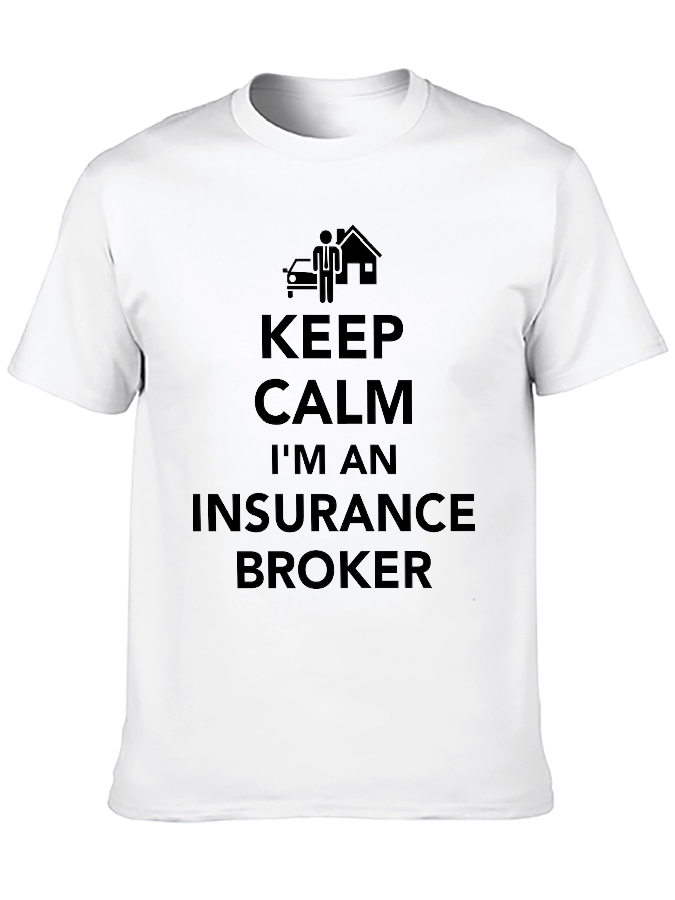 Black Keep Calm I'm an Insurance Broker T-Shirt view 10