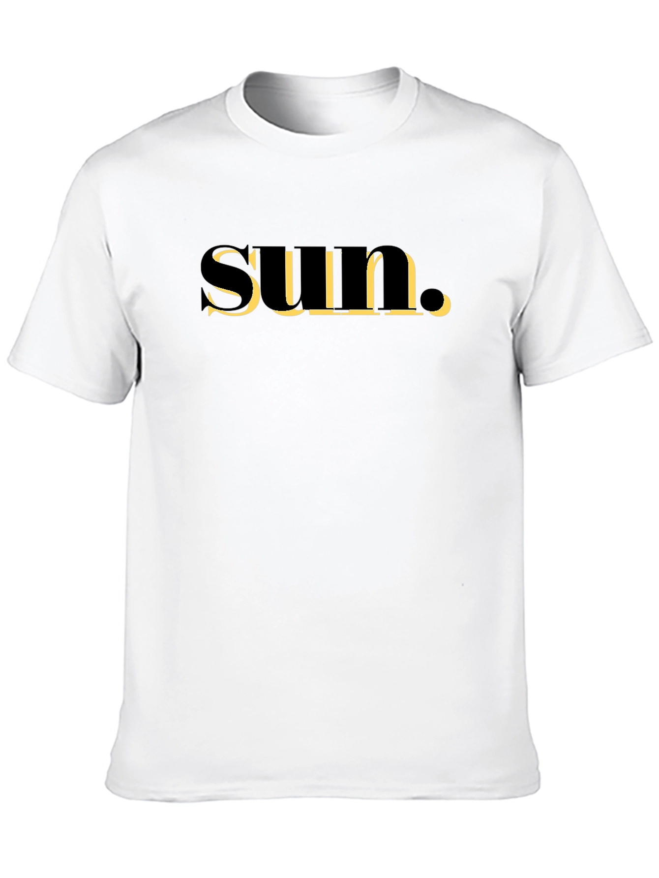 Black Sun Graphic Tee - Black Cotton Blend Casual Shirt view 10