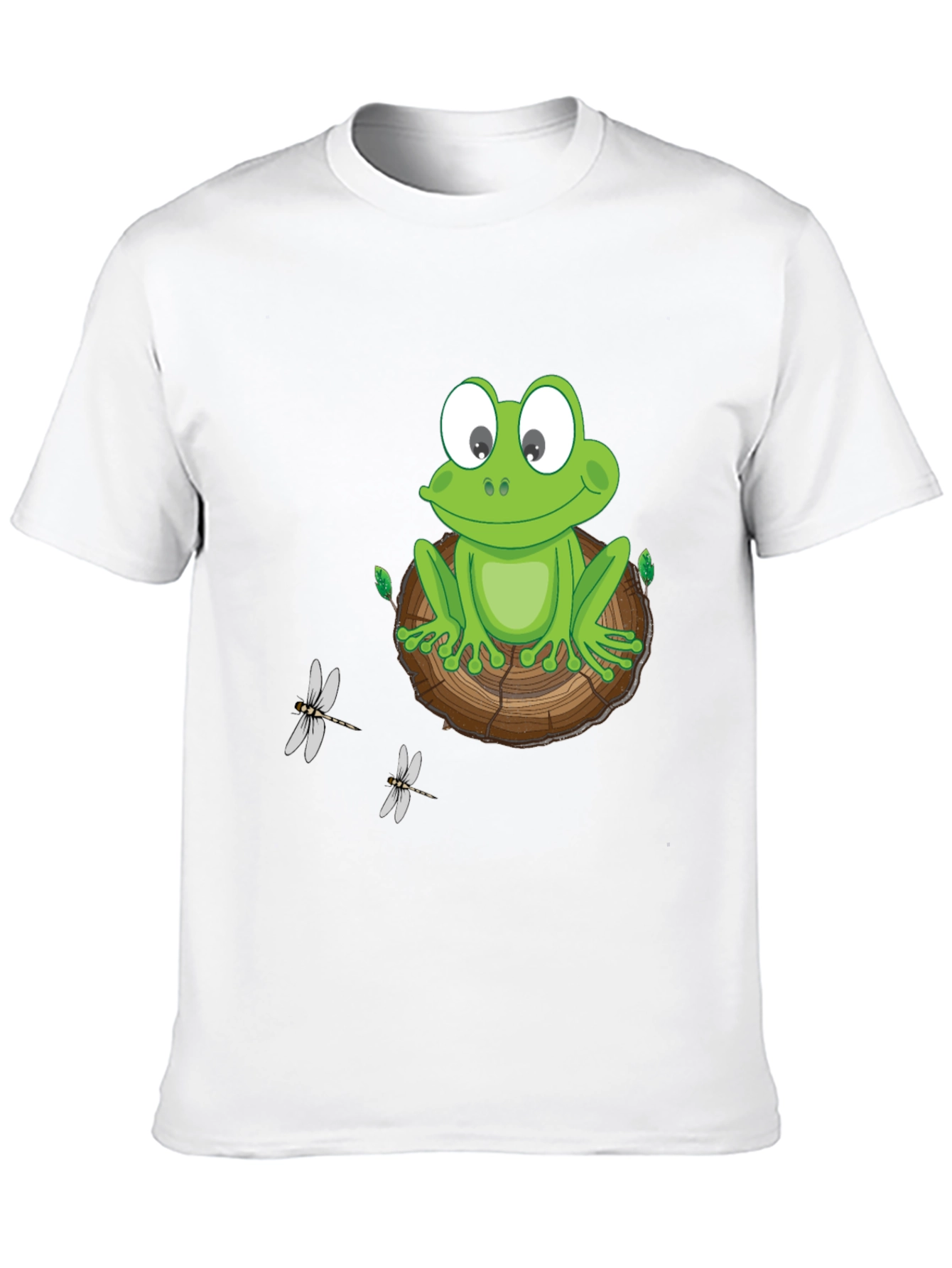 Black Frog on Wood Slice Graphic Tee view 10