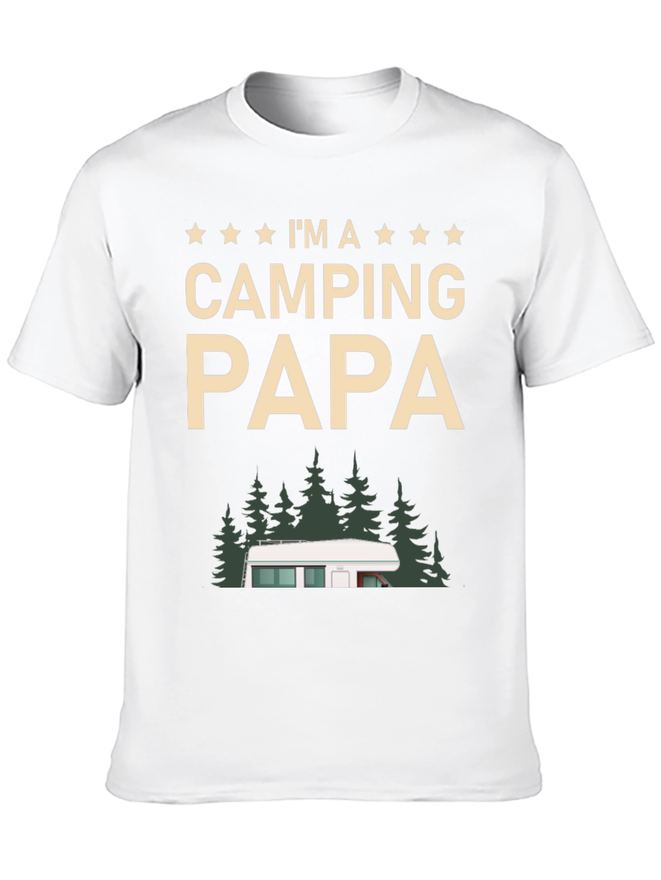 Black Camping Papa T-Shirt - Outdoor Adventure Dad Tee view 10