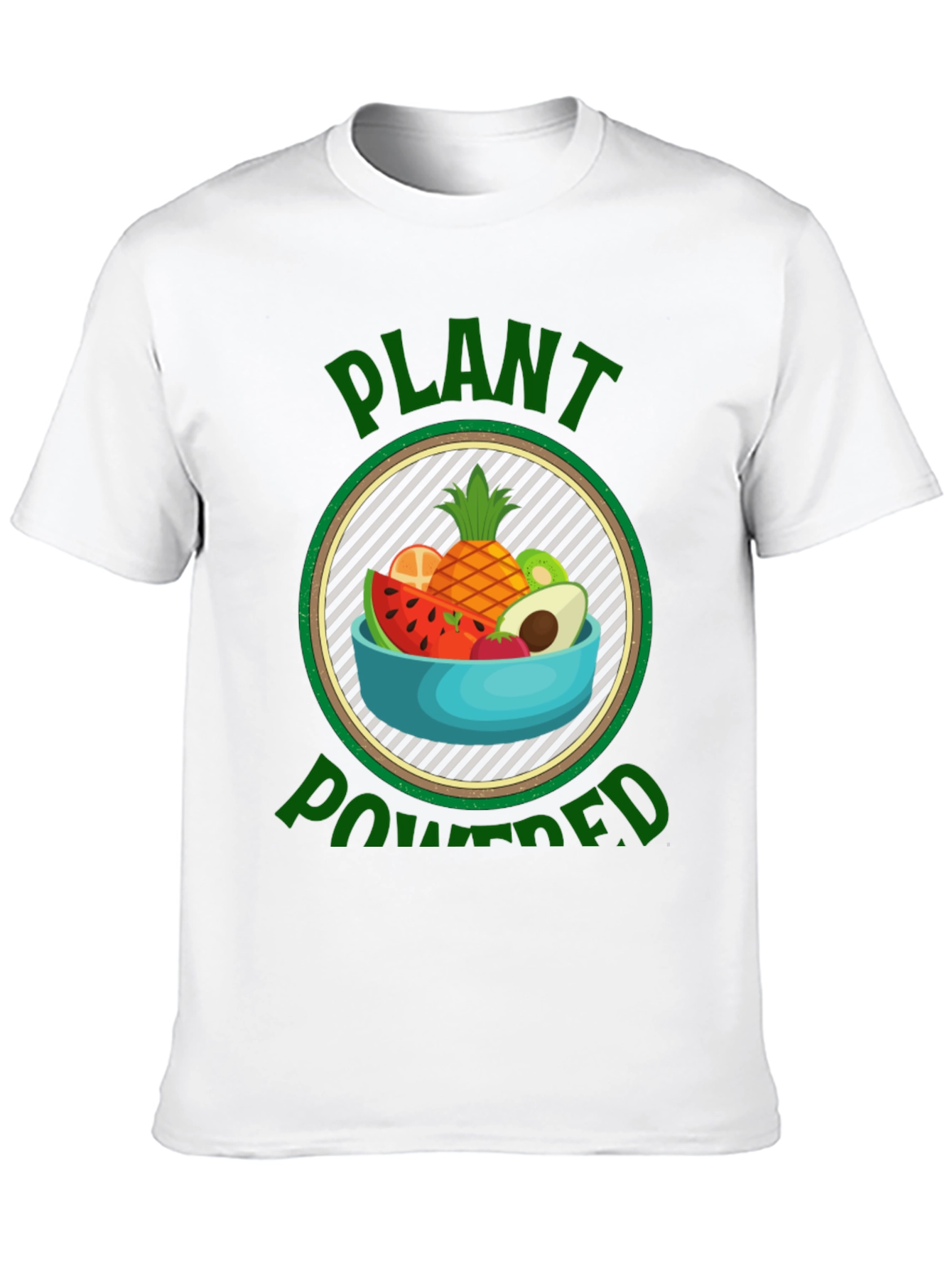 Black Plant Powered Vegan T-Shirt - Healthy Lifestyle Tee view 10