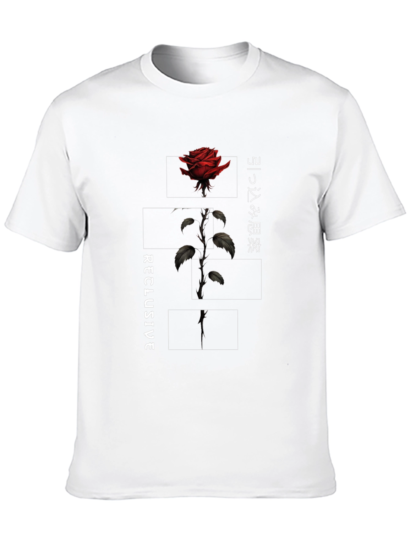 Black Reclusive Rose Graphic Tee - Black view 10