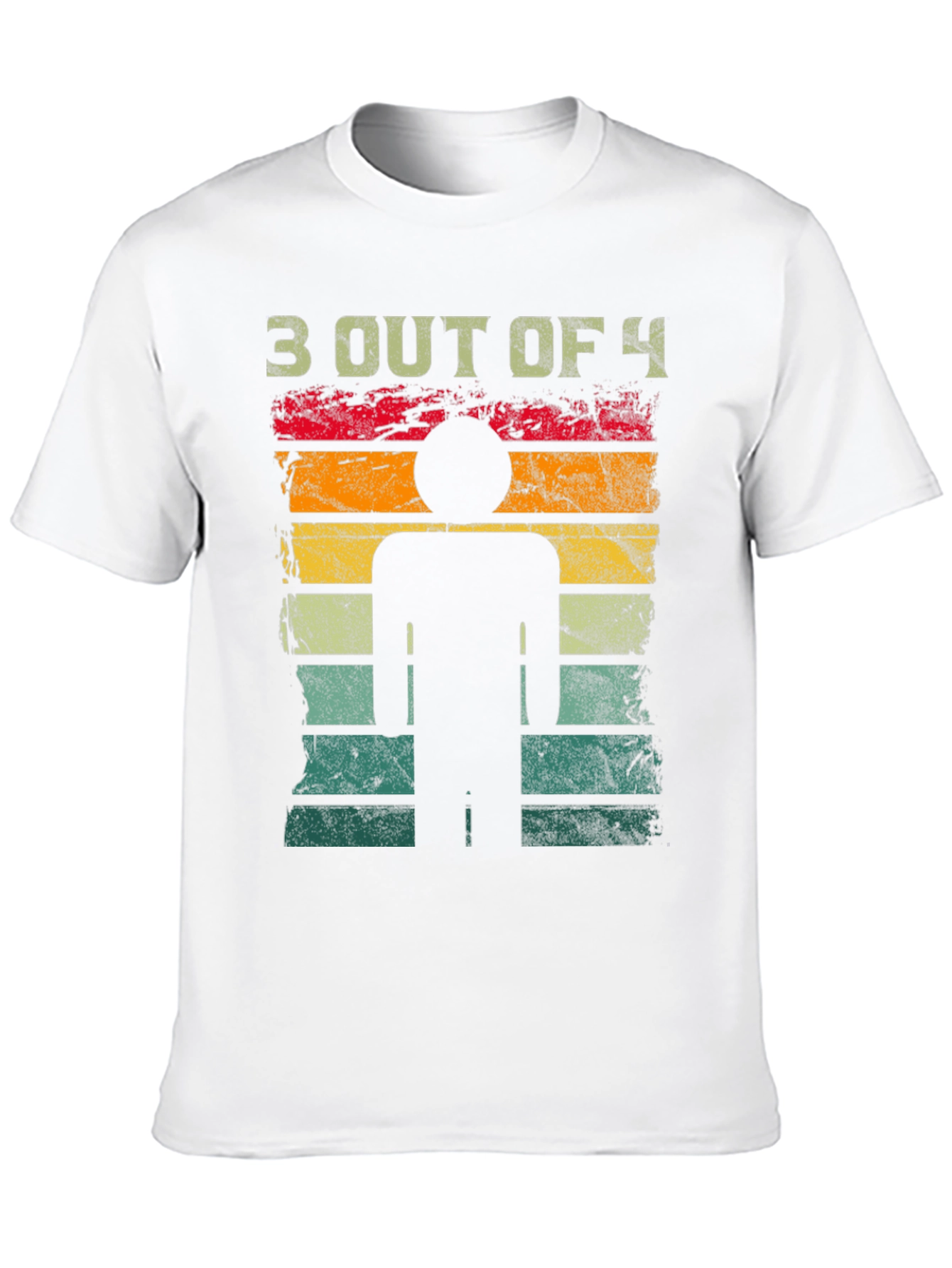 Black 3 Out of 4 Stick Figure T-Shirt view 10