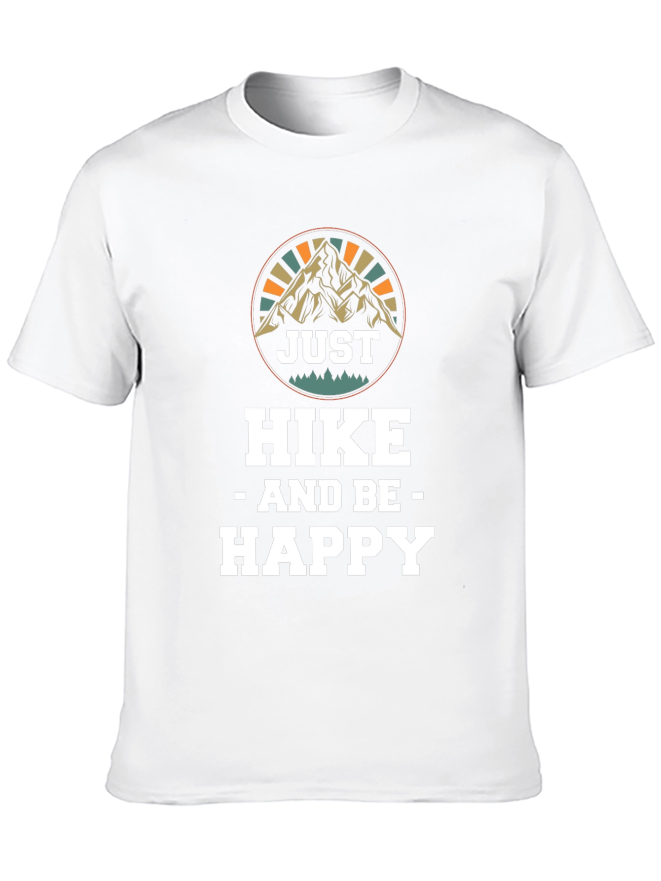 Black Just Hike and Be Happy Black T-Shirt view 10