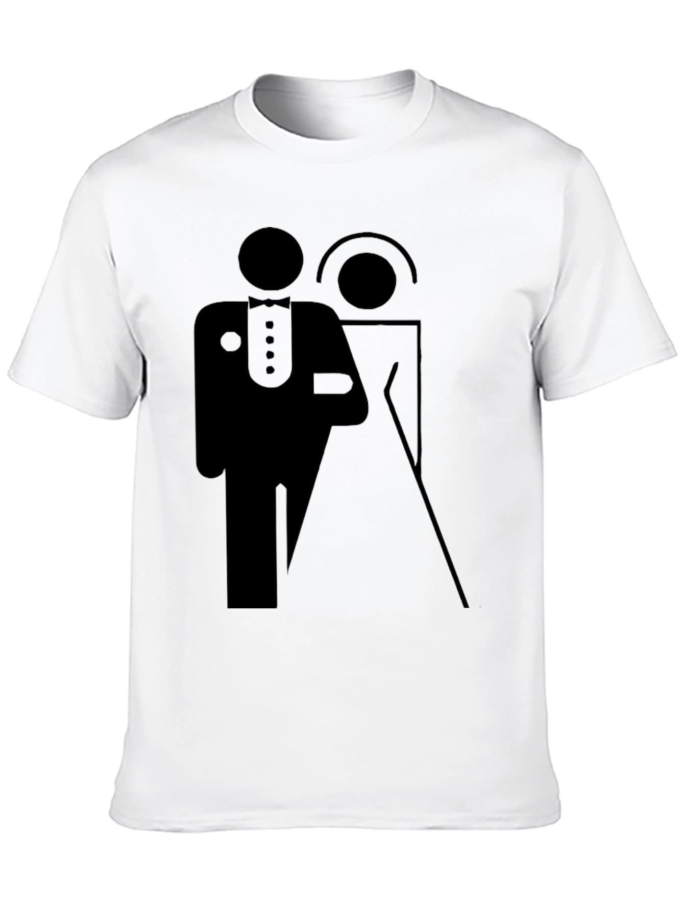 Black Bride and Groom Graphic Tee view 10