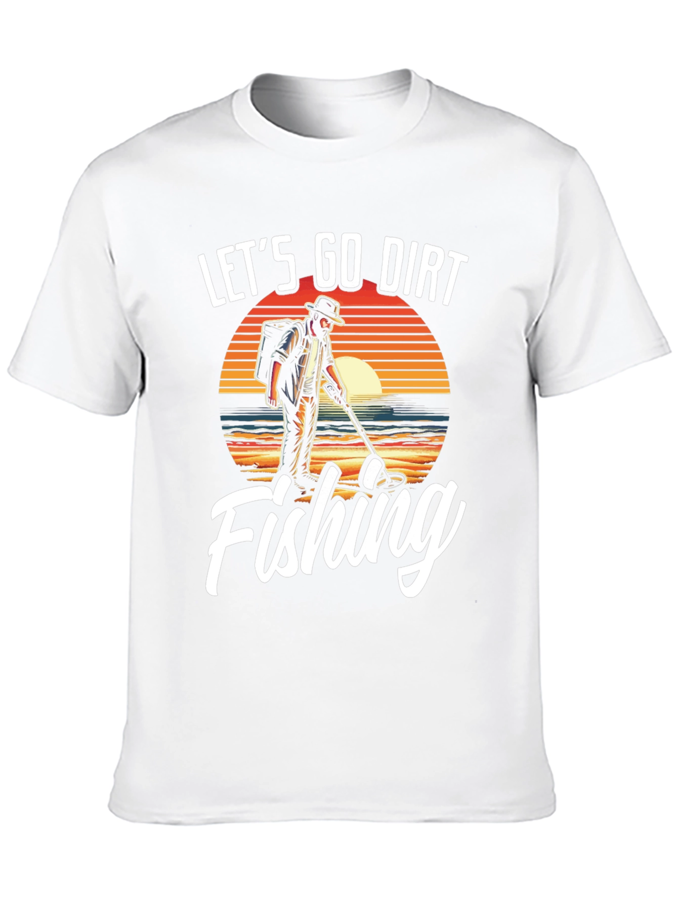 Black Let's Go Dirt Fishing T-Shirt view 10