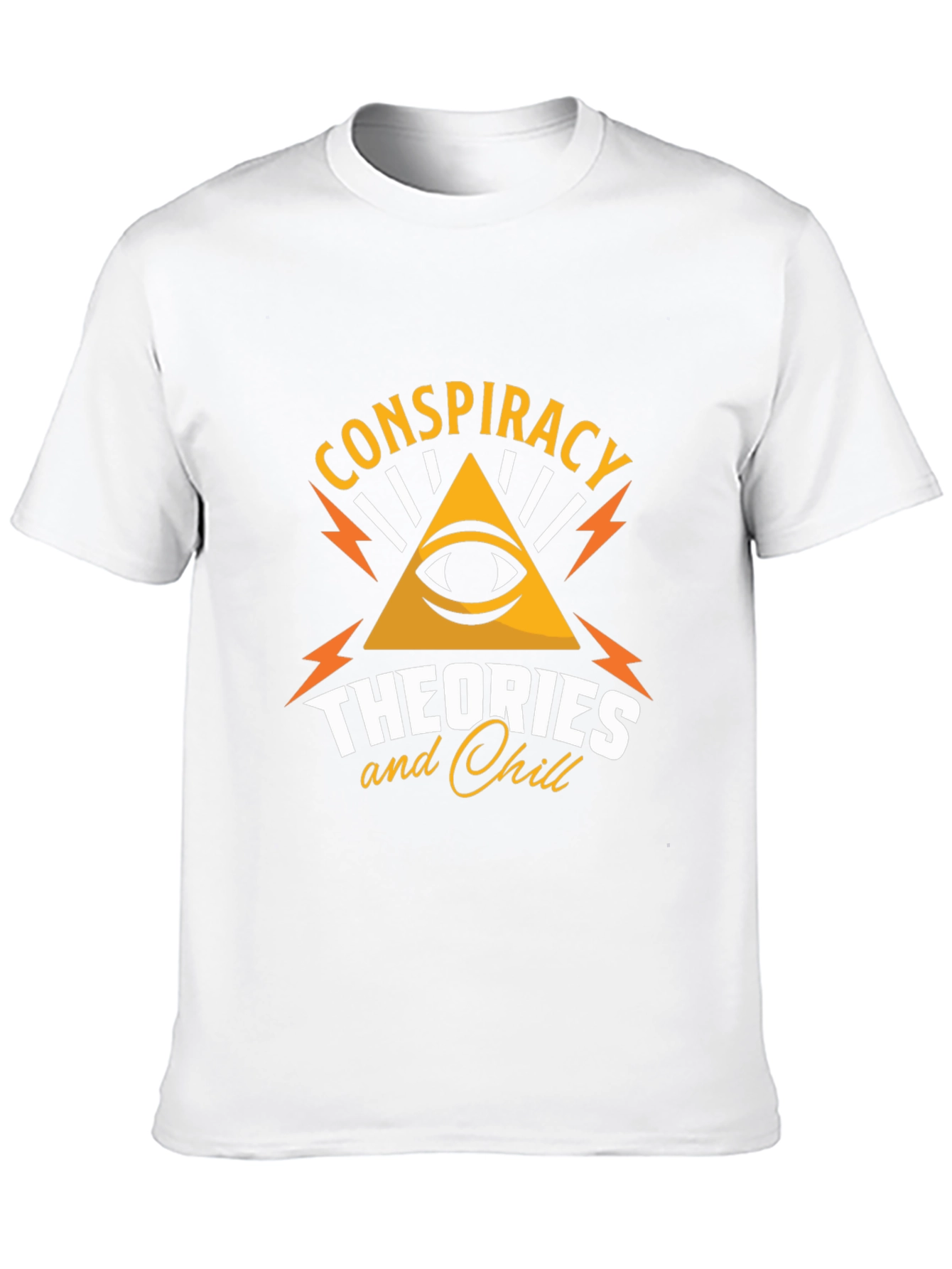 Black Conspiracy Theories & Chill Graphic Tee - Black Cotton T-Shirt view 10