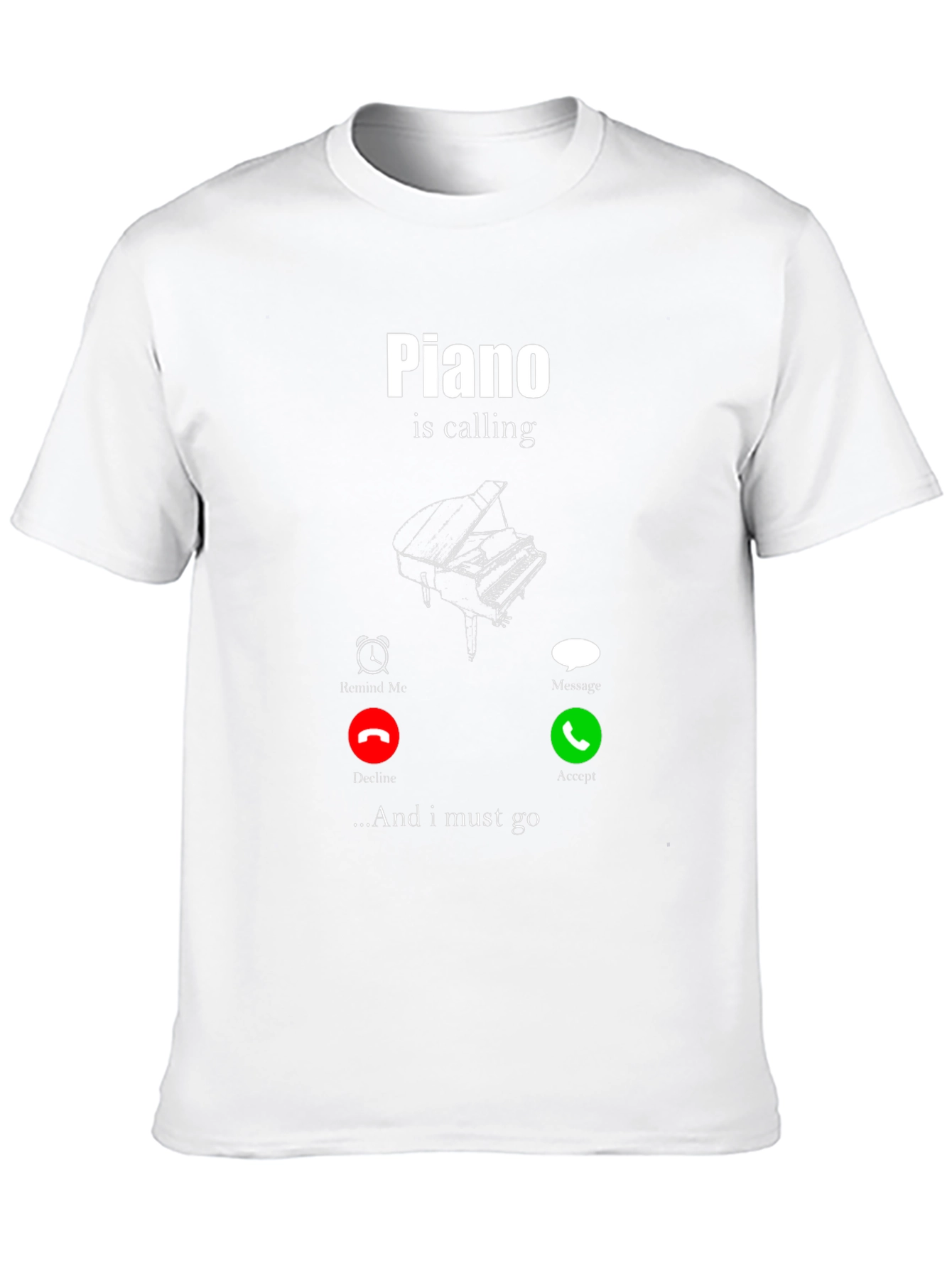 Piano Is Calling T-Shirt - Music Lover Tee - 10