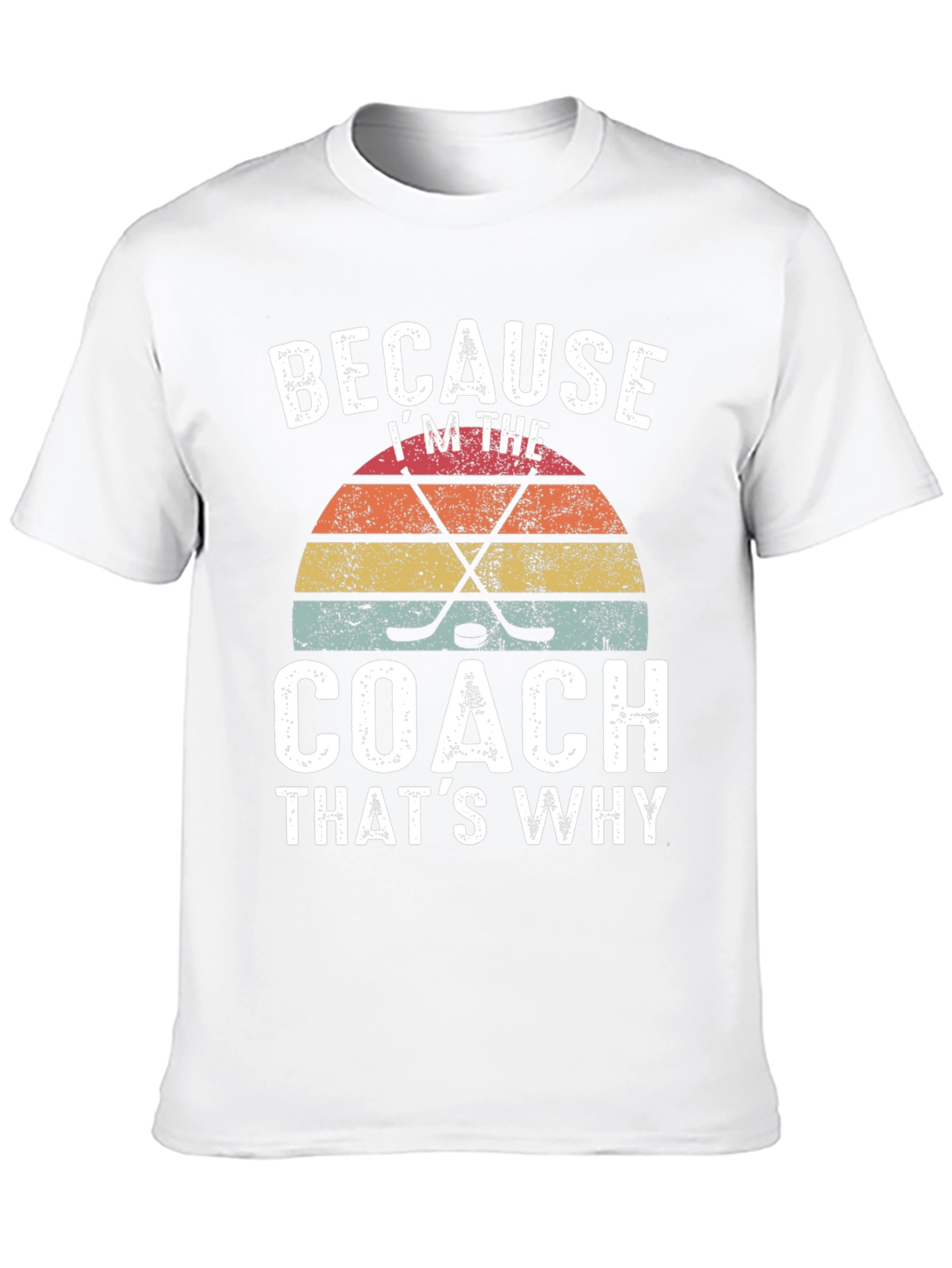 Black Because I'm the Coach Hockey Graphic Tee view 10