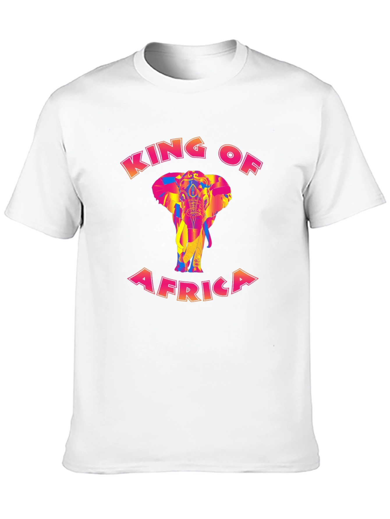 Black King of Africa Elephant Graphic Tee view 10