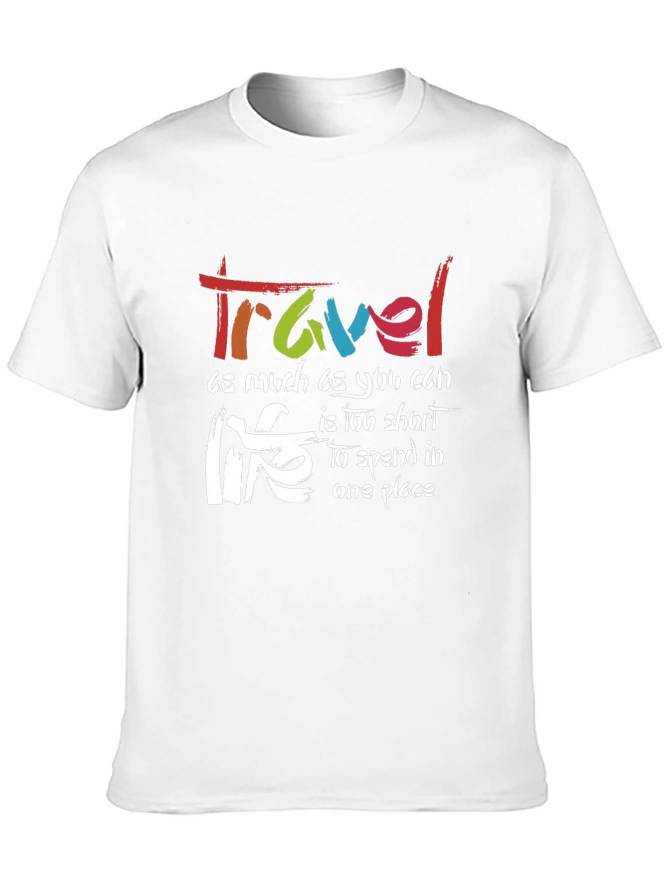 Black Travel Life Black Graphic T-Shirt view 10