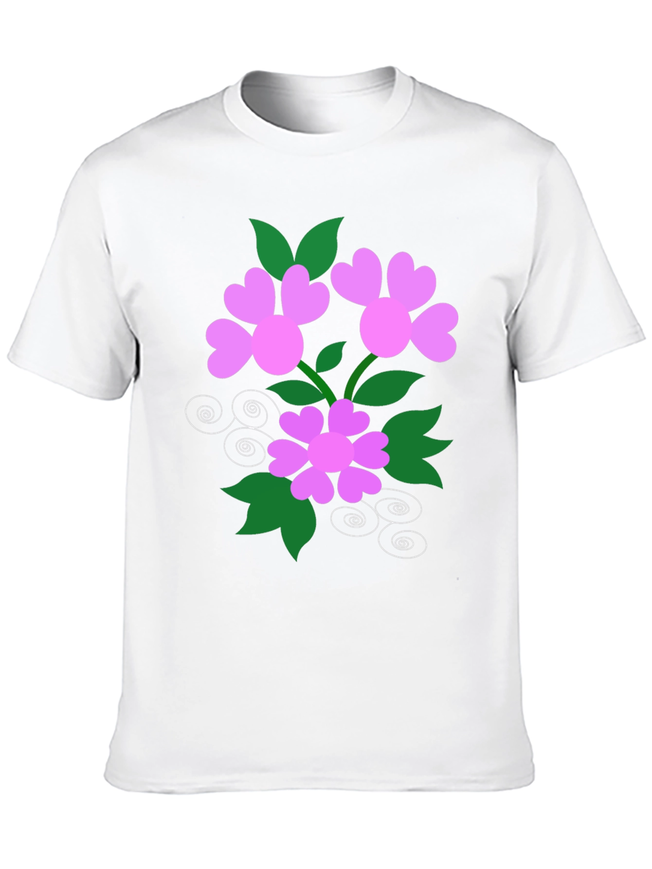 Black Floral Heart Tee - Black Cotton Blend view 10