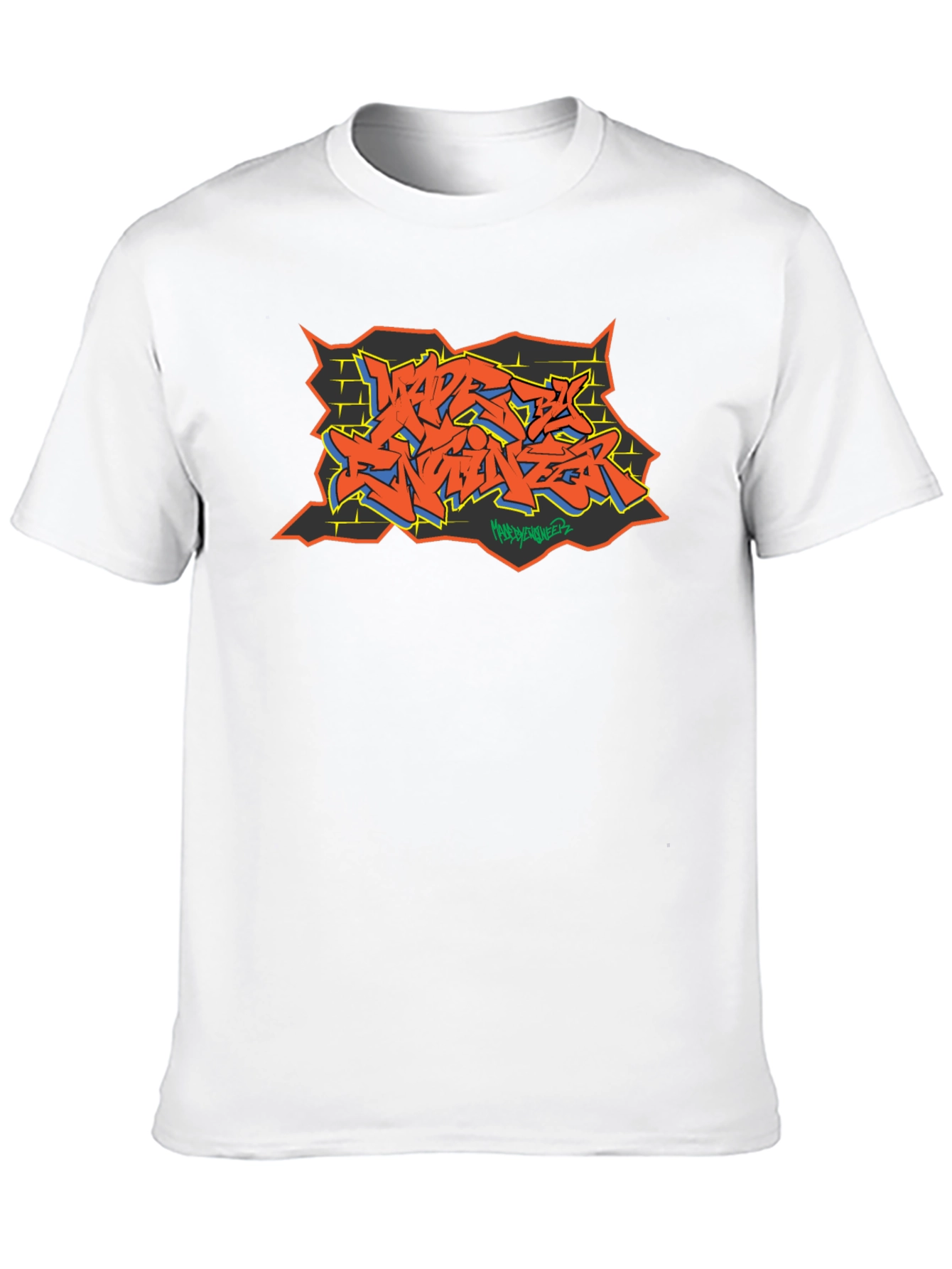 Black Graffiti Art Black Cotton Tee - Urban Style view 10