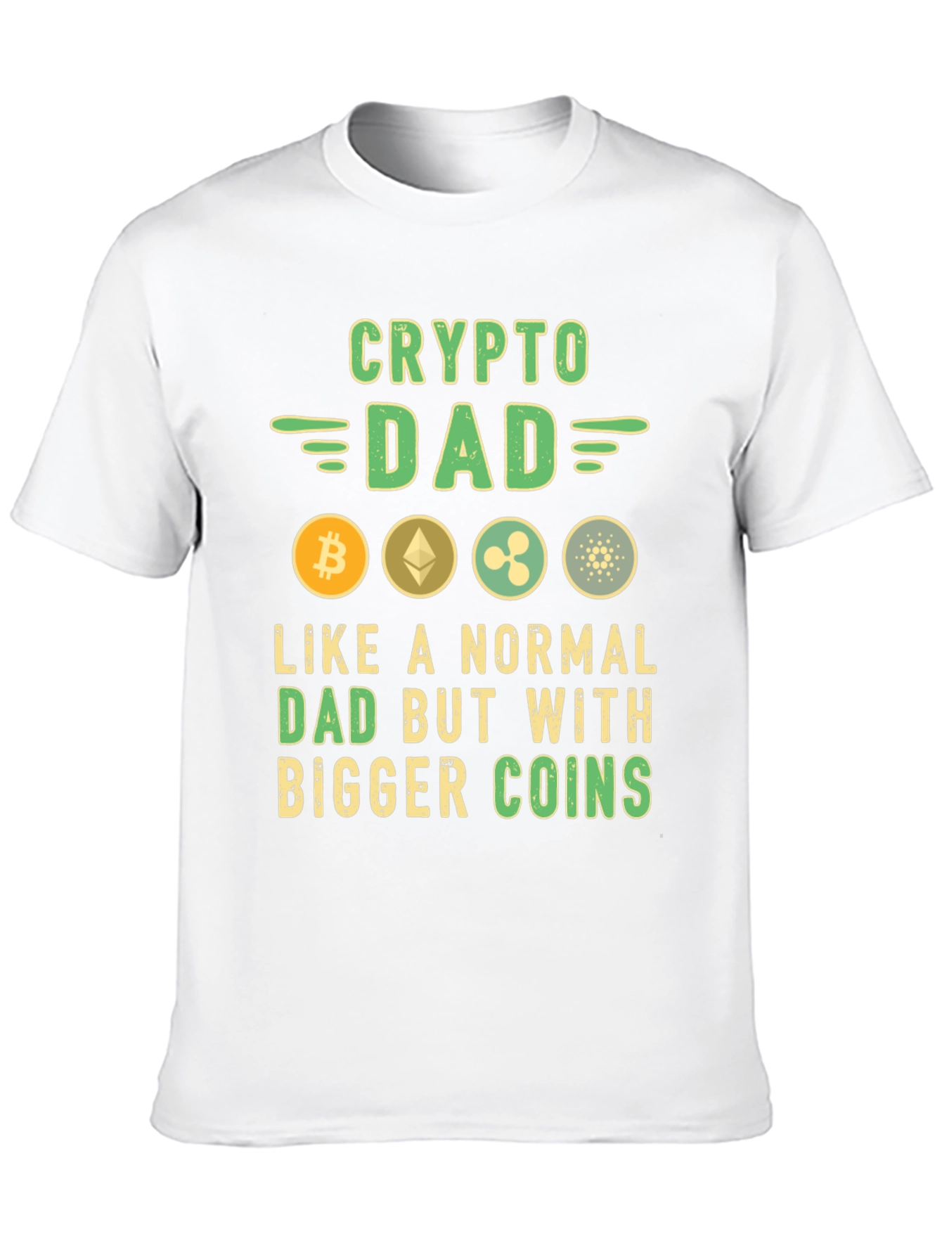 Black Crypto Dad T-Shirt Bitcoin Ethereum Ripple Cardano view 10