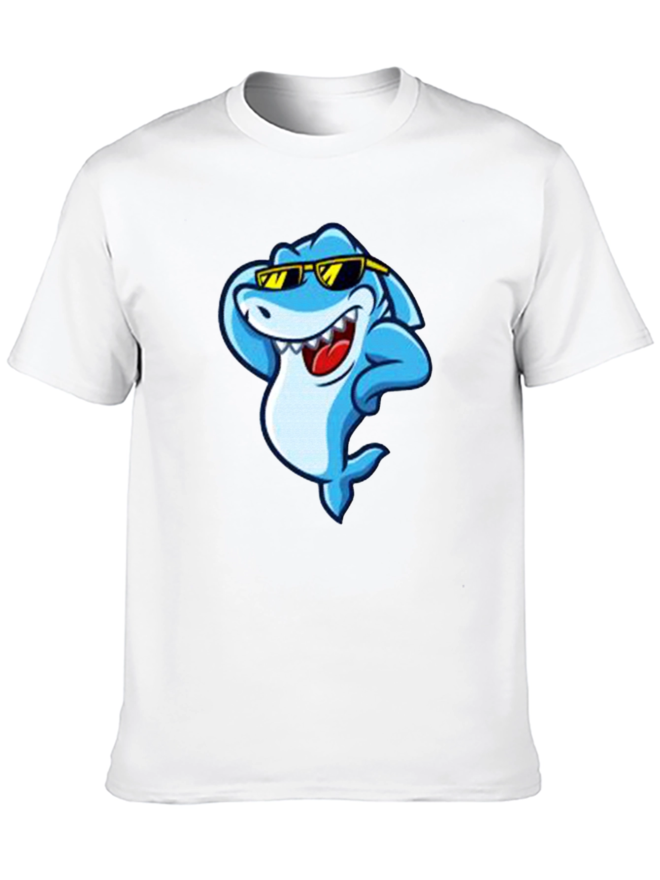 Cool Shark Graphic Tee - Black Cotton T-Shirt - 10