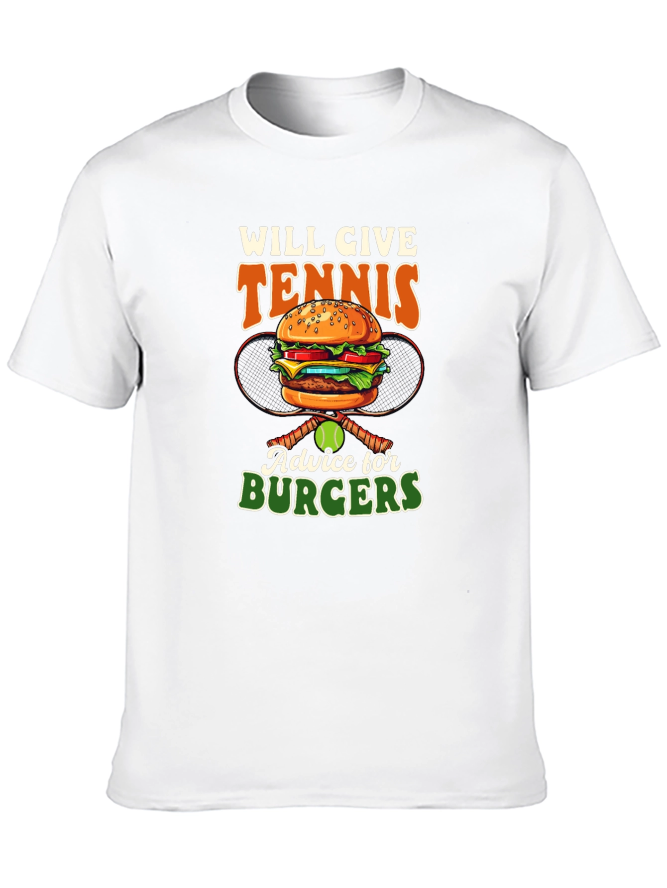 Black Tennis & Burgers Graphic T-Shirt - Serve Up Some Fun! view 10