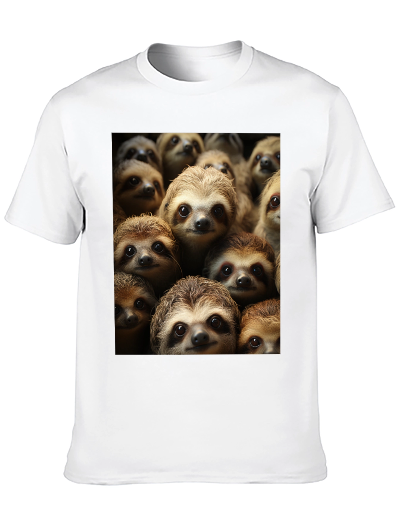 Black Sloth Crowd T-Shirt - Comfy & Cute view 10