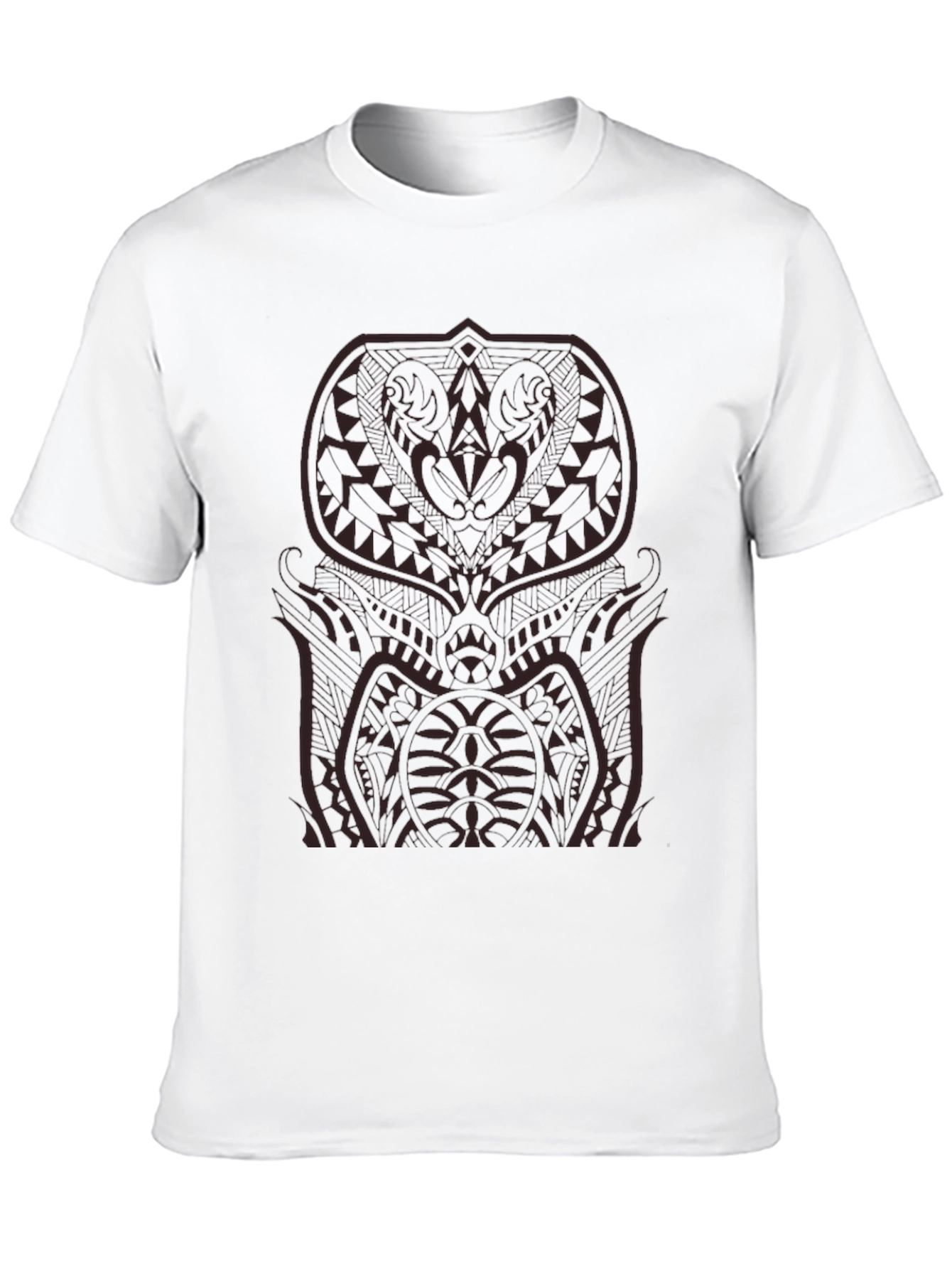 Black Tribal Tattoo Graphic Black Tee - Unique Design view 10