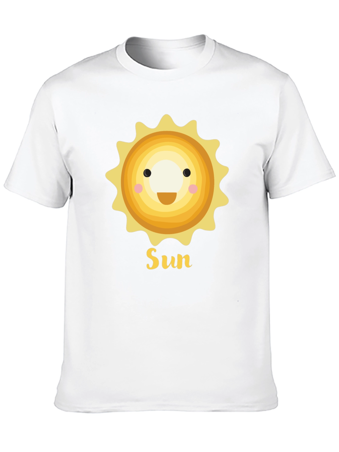 Black Smiling Sun Graphic T-Shirt - Black Crew Neck view 10