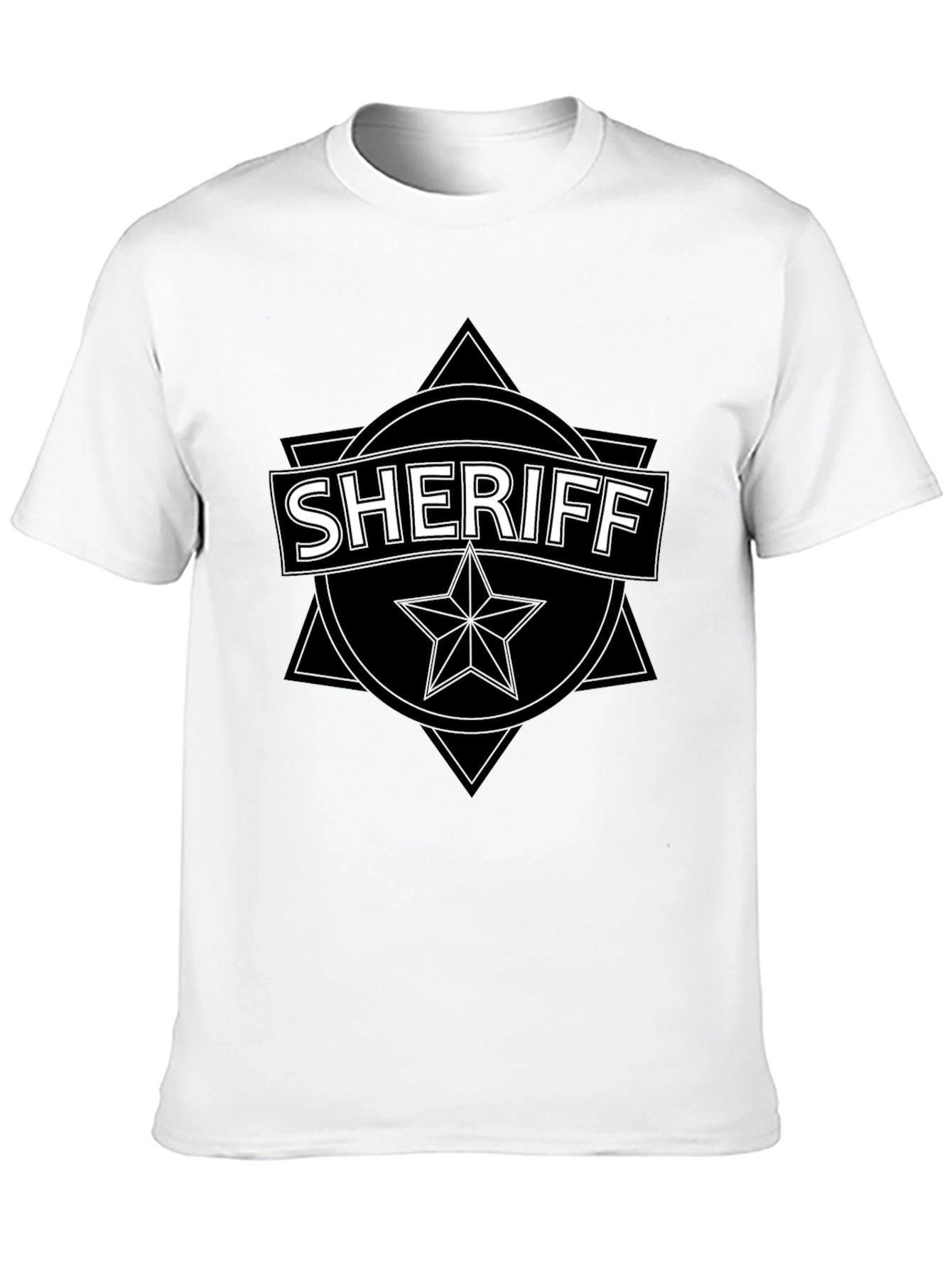 Black Sheriff Star Black T-Shirt view 10