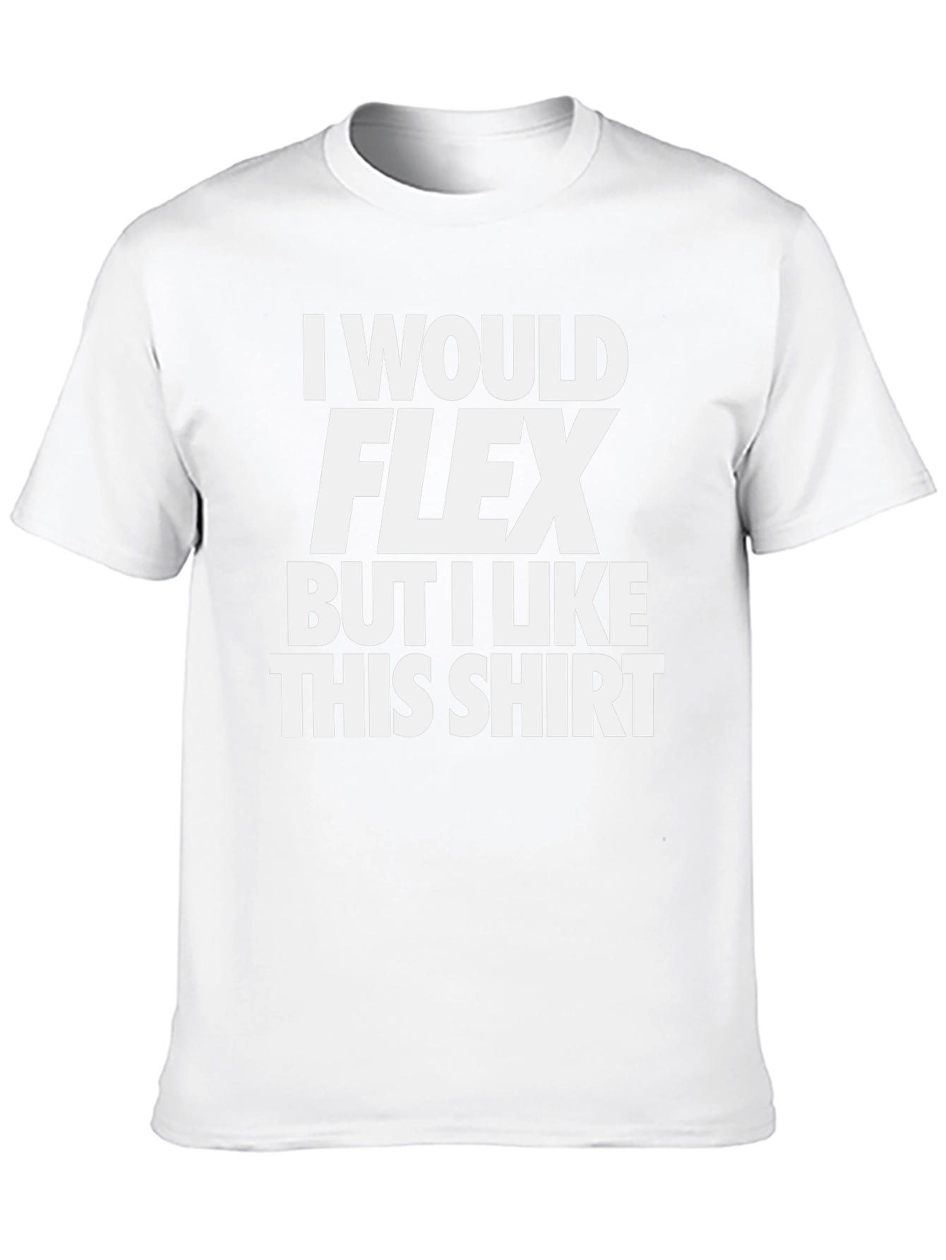 Black Funny Gym T-Shirt: I Would Flex, But I Like This Shirt view 10
