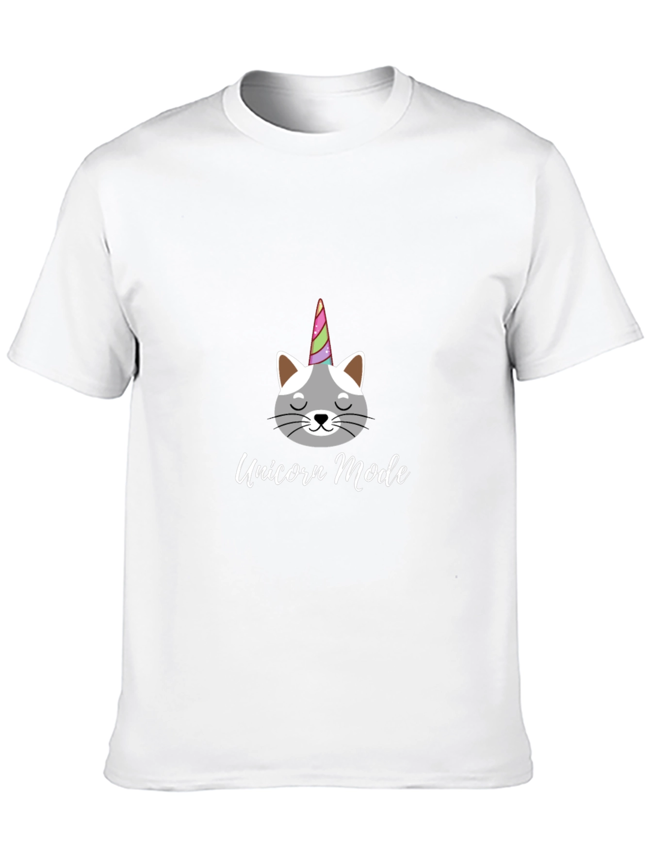 Black Unicorn Mode Cat T-Shirt Funny Novelty Tee view 10