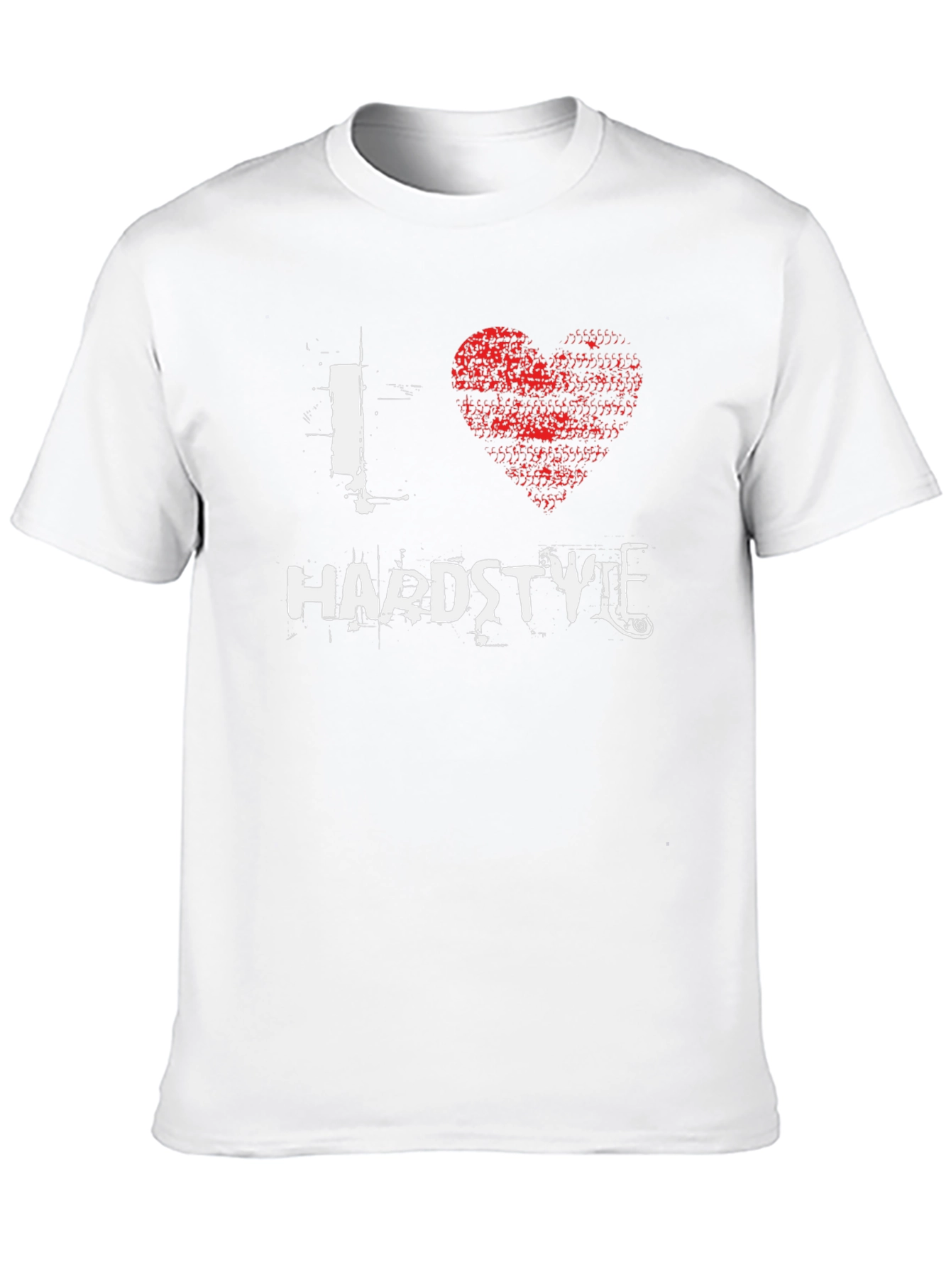 Black I Love Hardstyle Black T-Shirt view 10